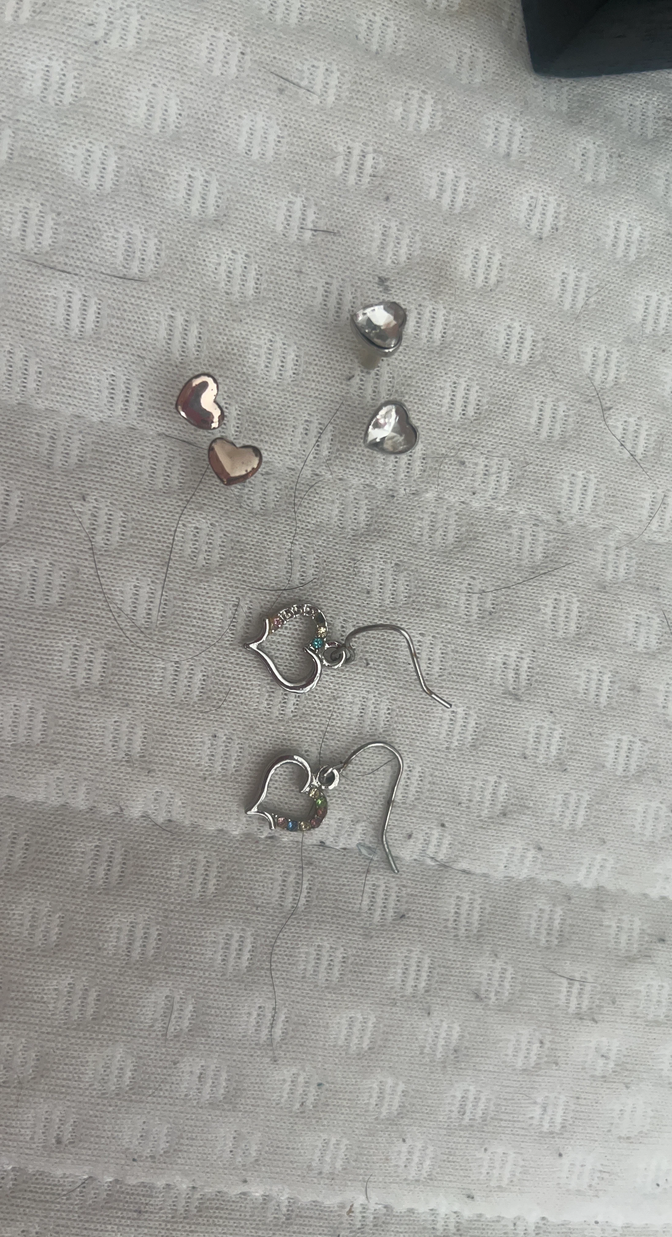 Heart shaped dangle earrings