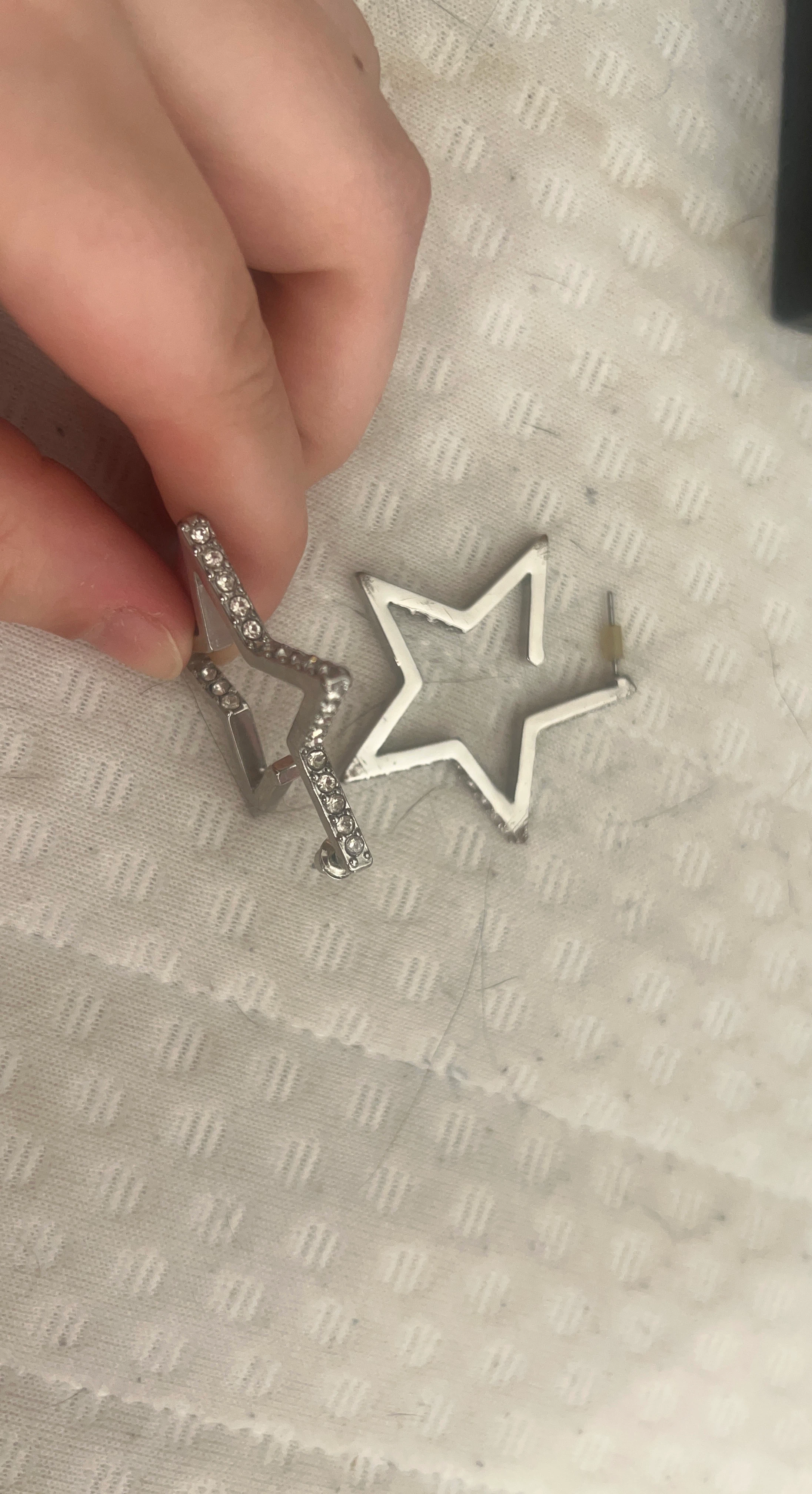 Sparkly Star Hoop Earrings