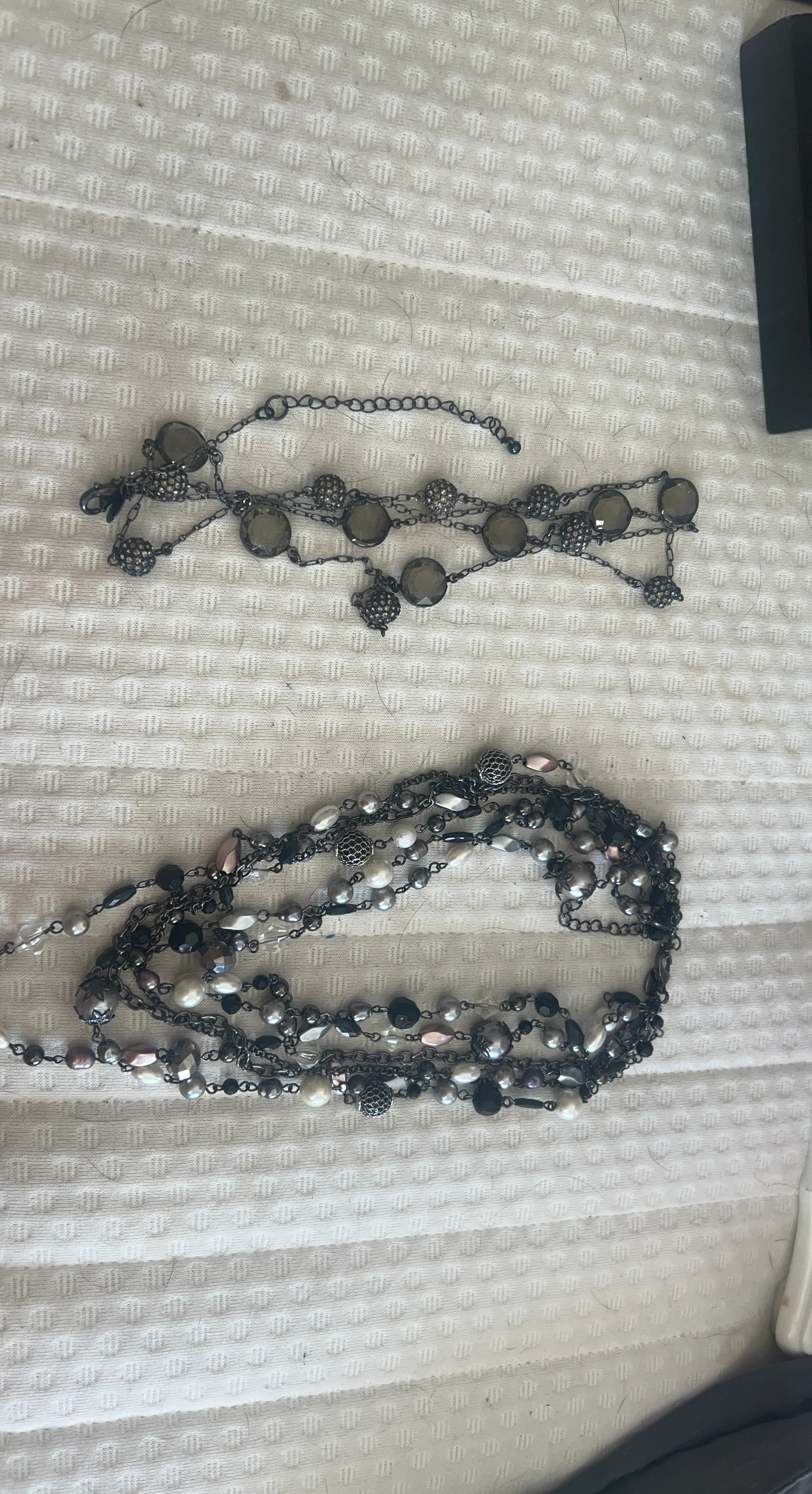 Layered Beaded Necklace with Charms