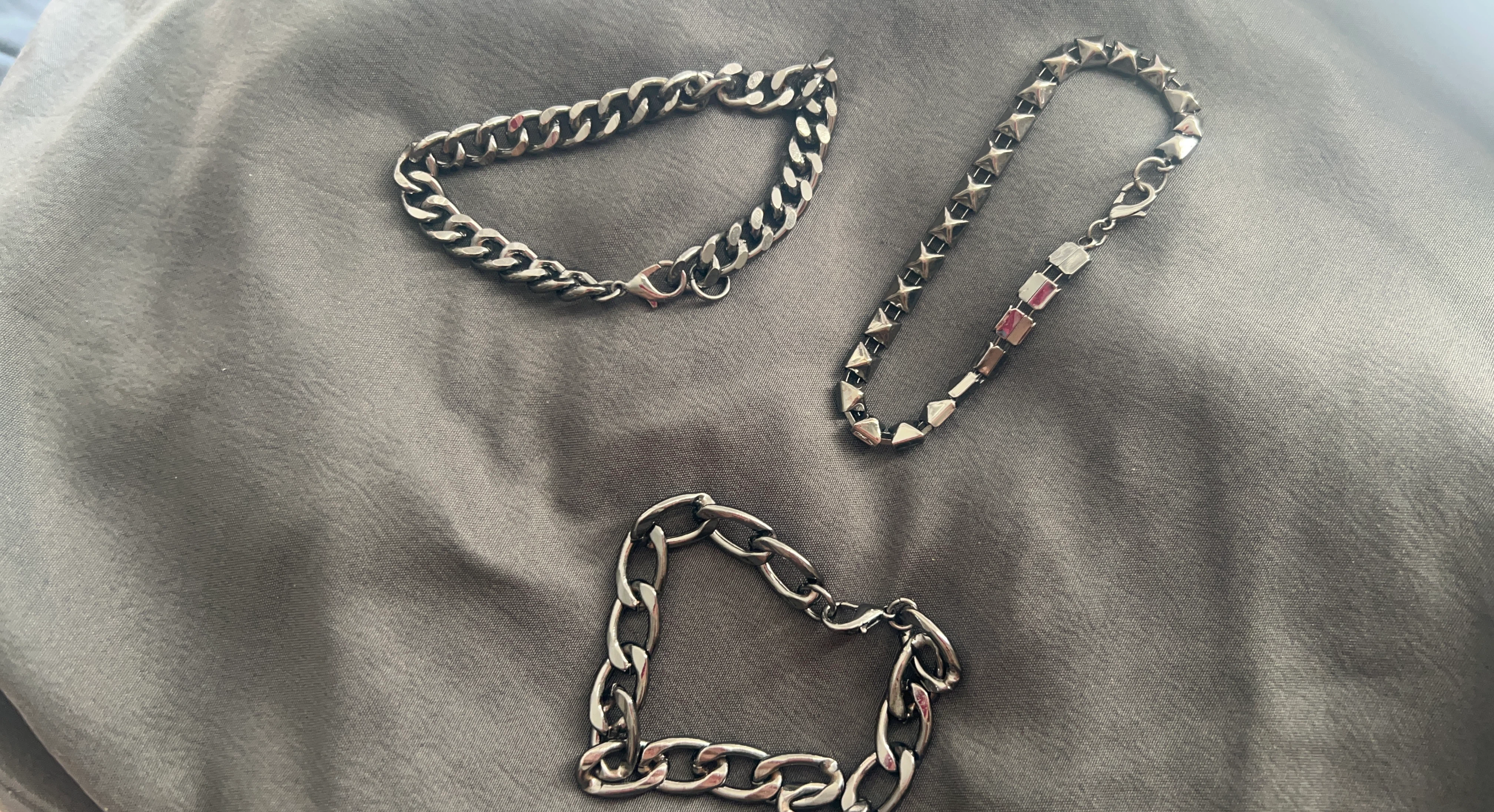 3-Piece Men's Chain Bracelet Set
