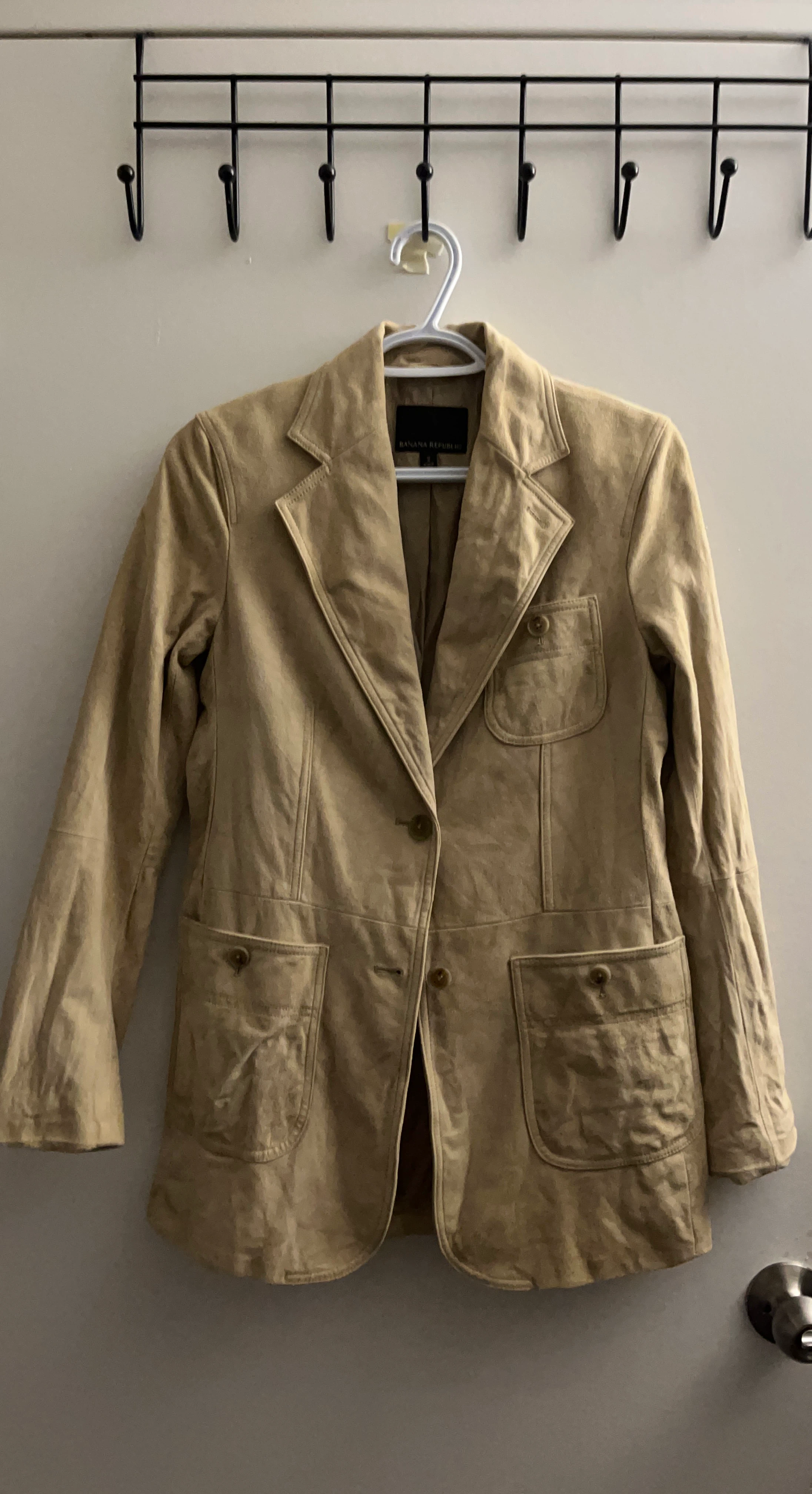 Banana Republic Tan Suede Blazer