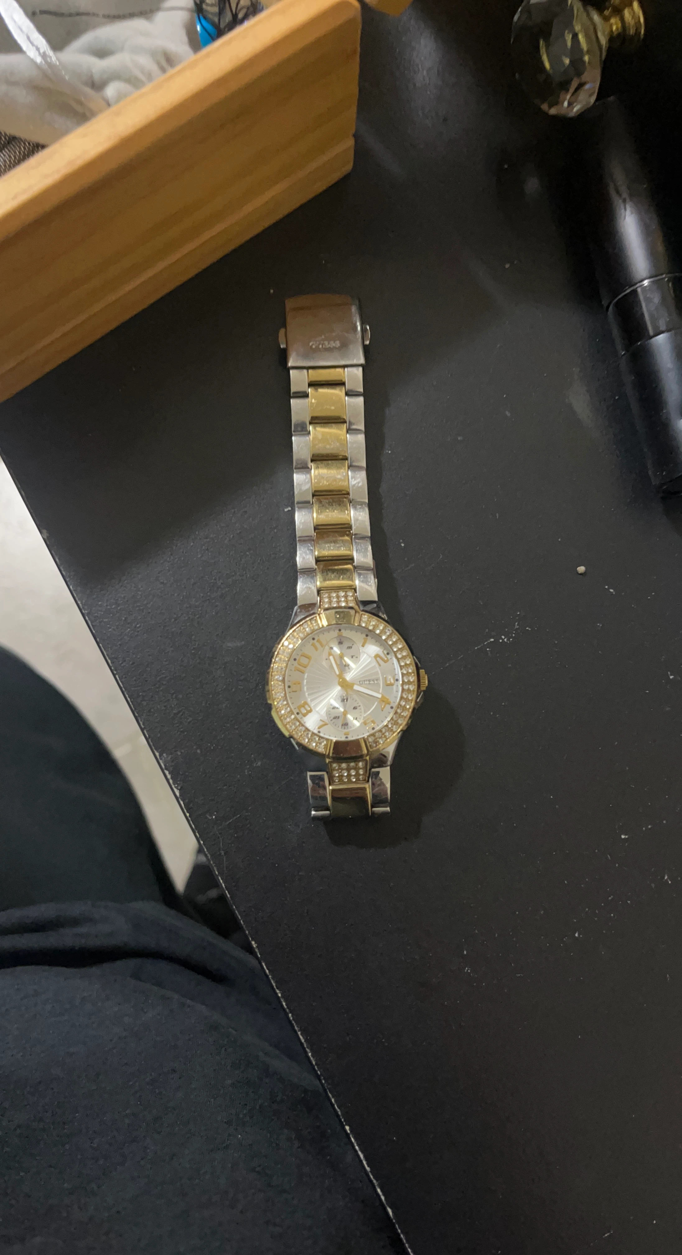 GUESS Two-Tone Crystal Watch