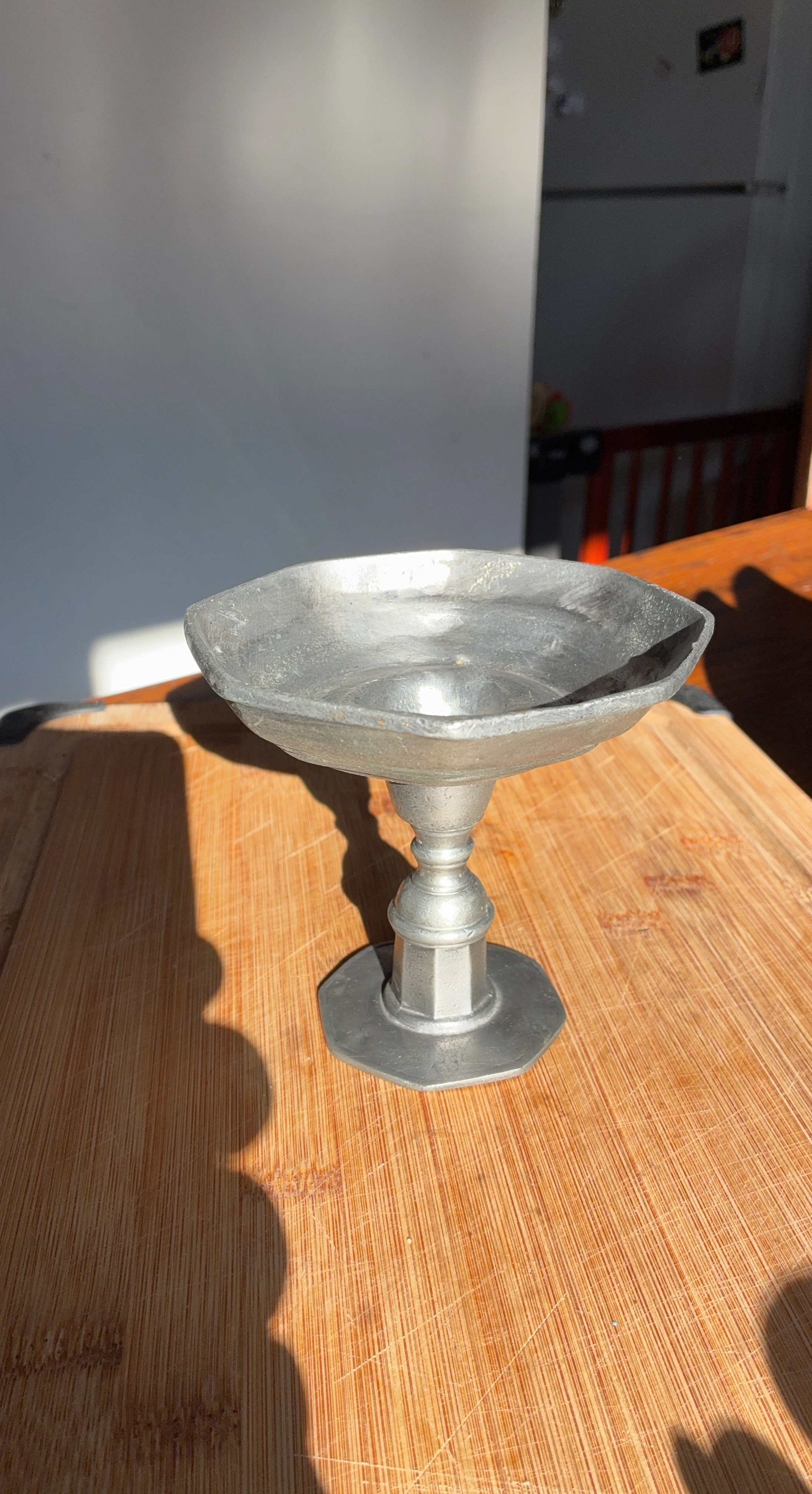 Vintage Pewter Pedestal Bowl