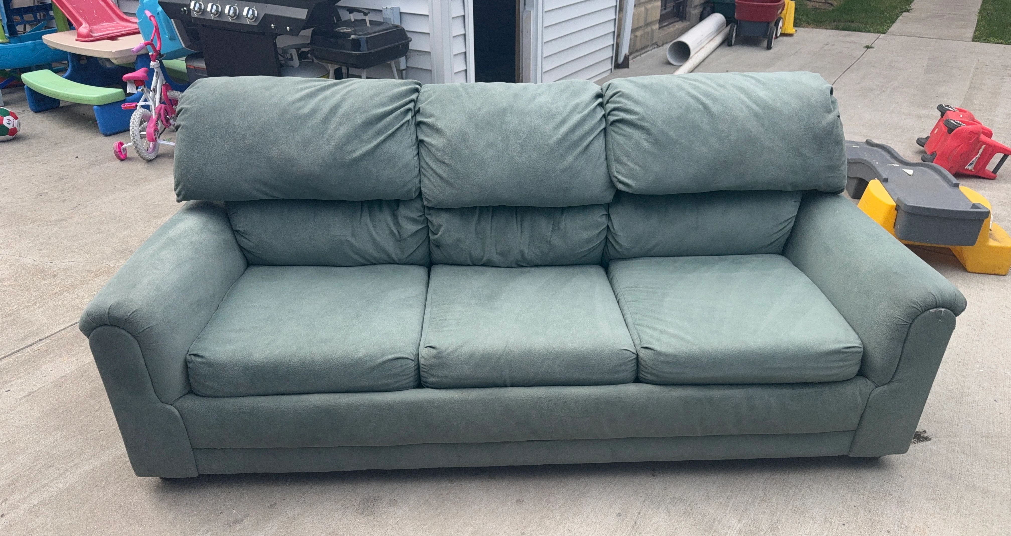Light Green 3-Seater Sofa bed