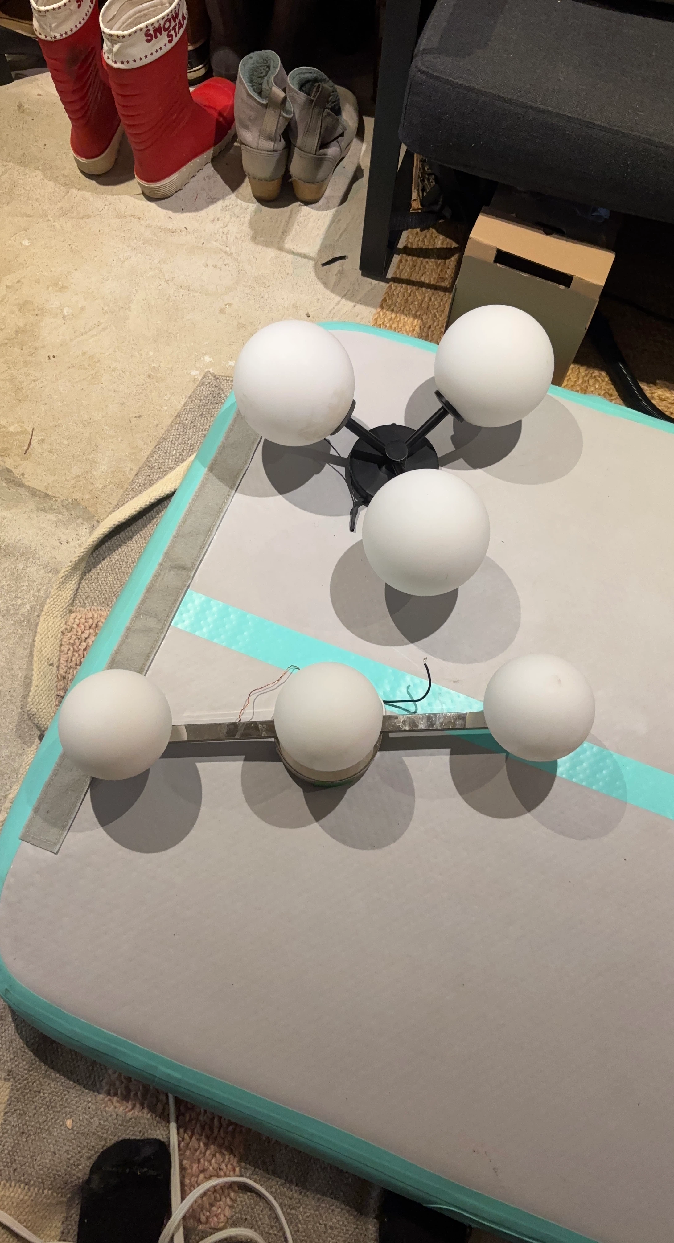 2  3-light ceiling fixture