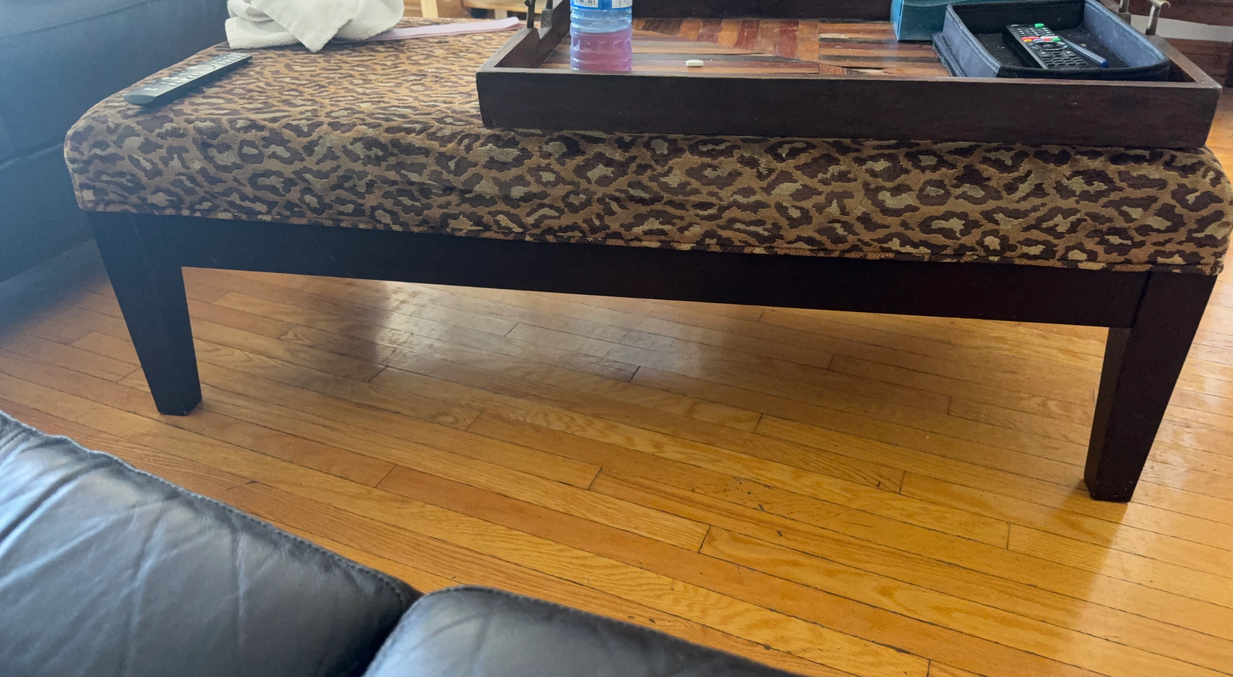 Leopard Print Ottoman Coffee Table