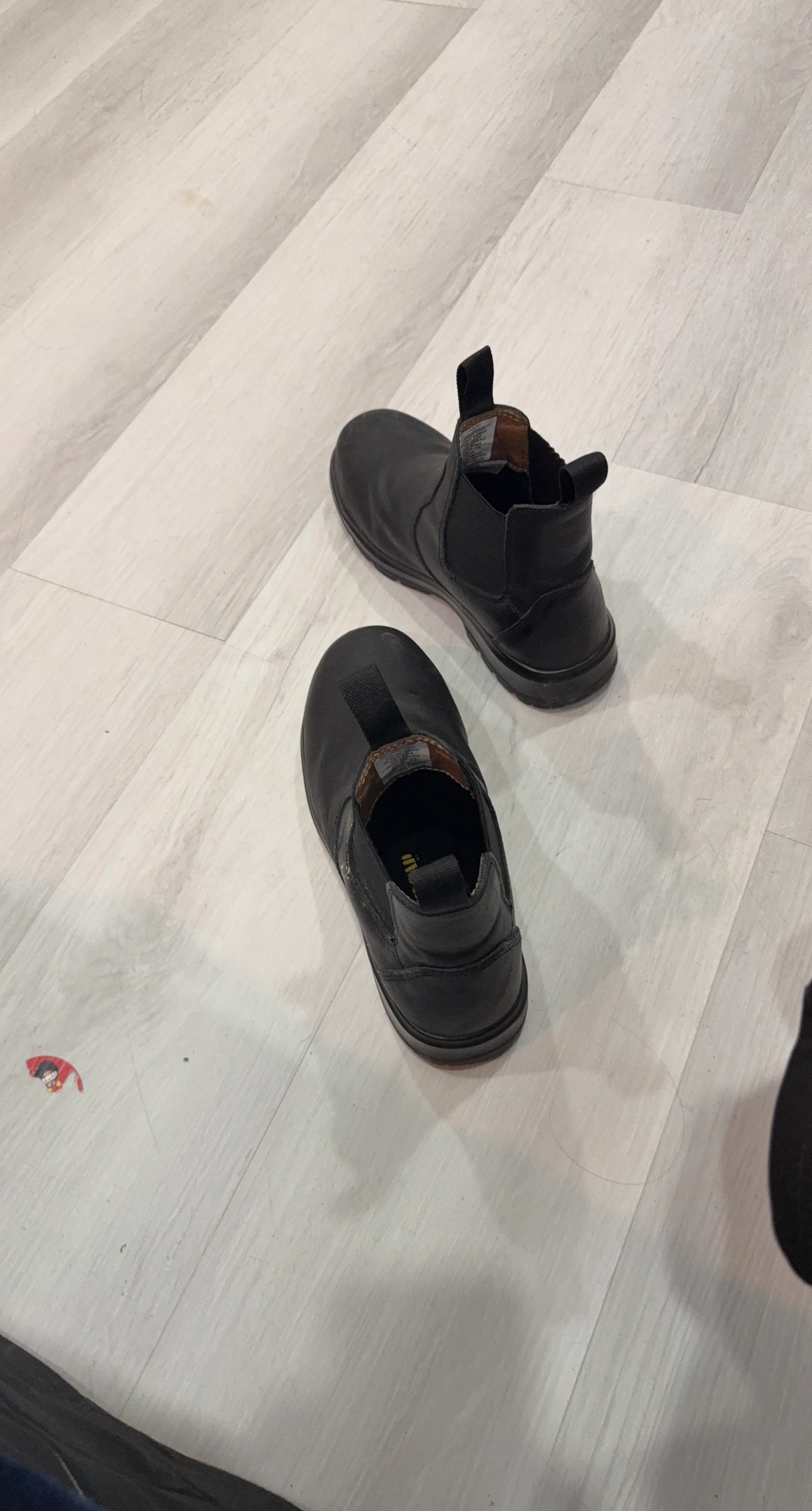 Black Leather  safety Boots with CSA tag