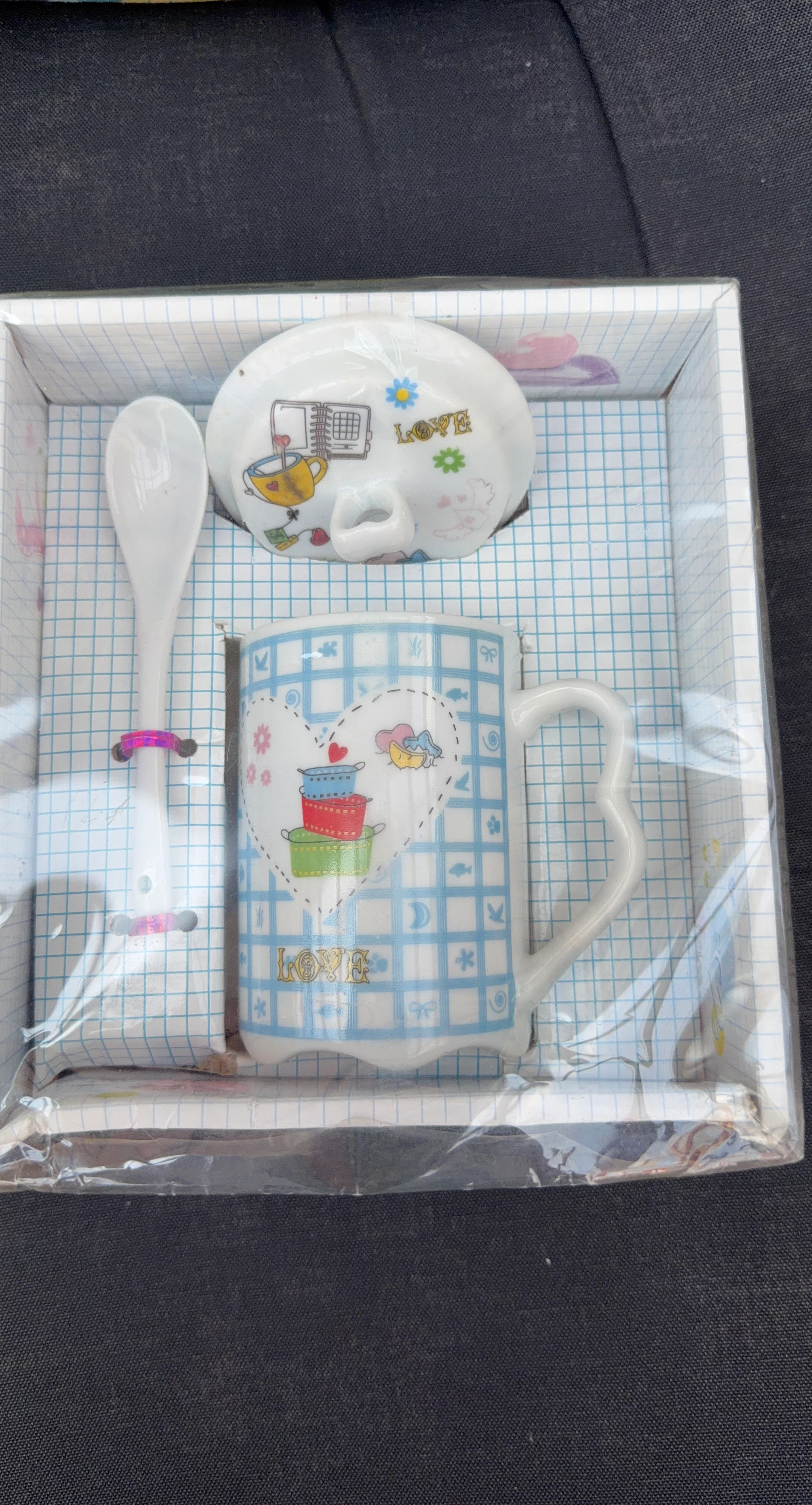 Mug and Spoon Set with Lid