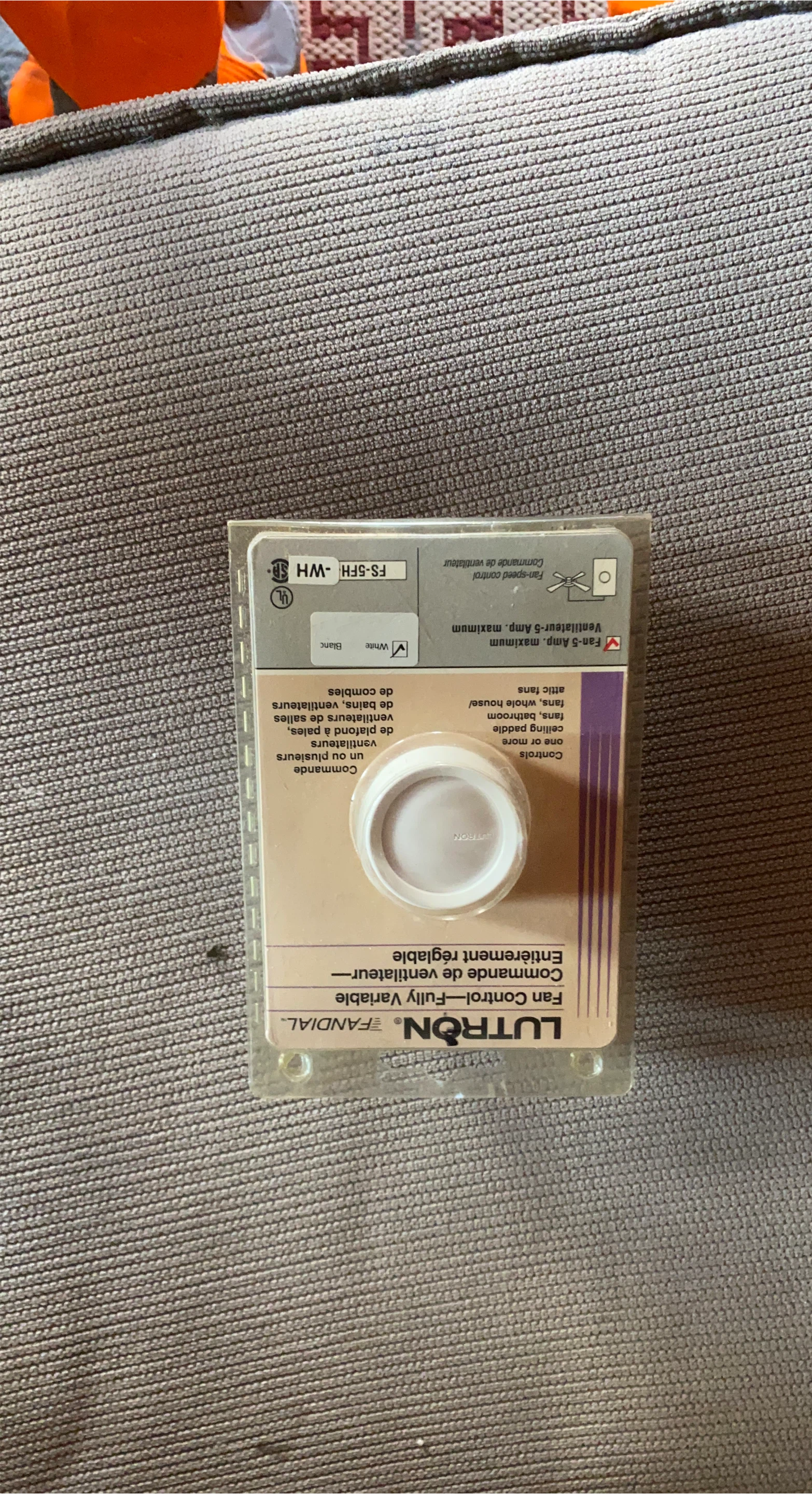 Lutron Fandial Fan Speed Control FS-5FH-WH