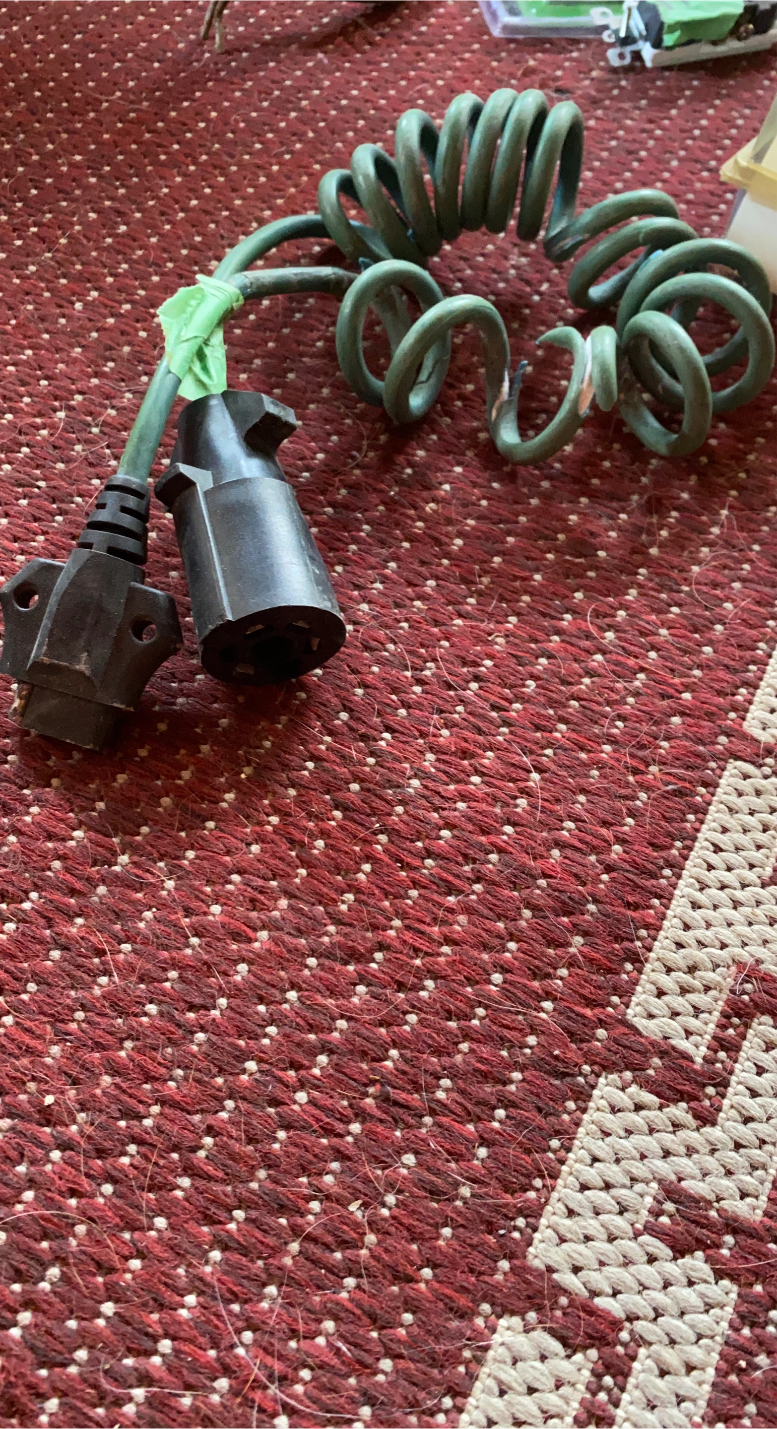 Coiled Trailer Hitch Wiring Cable