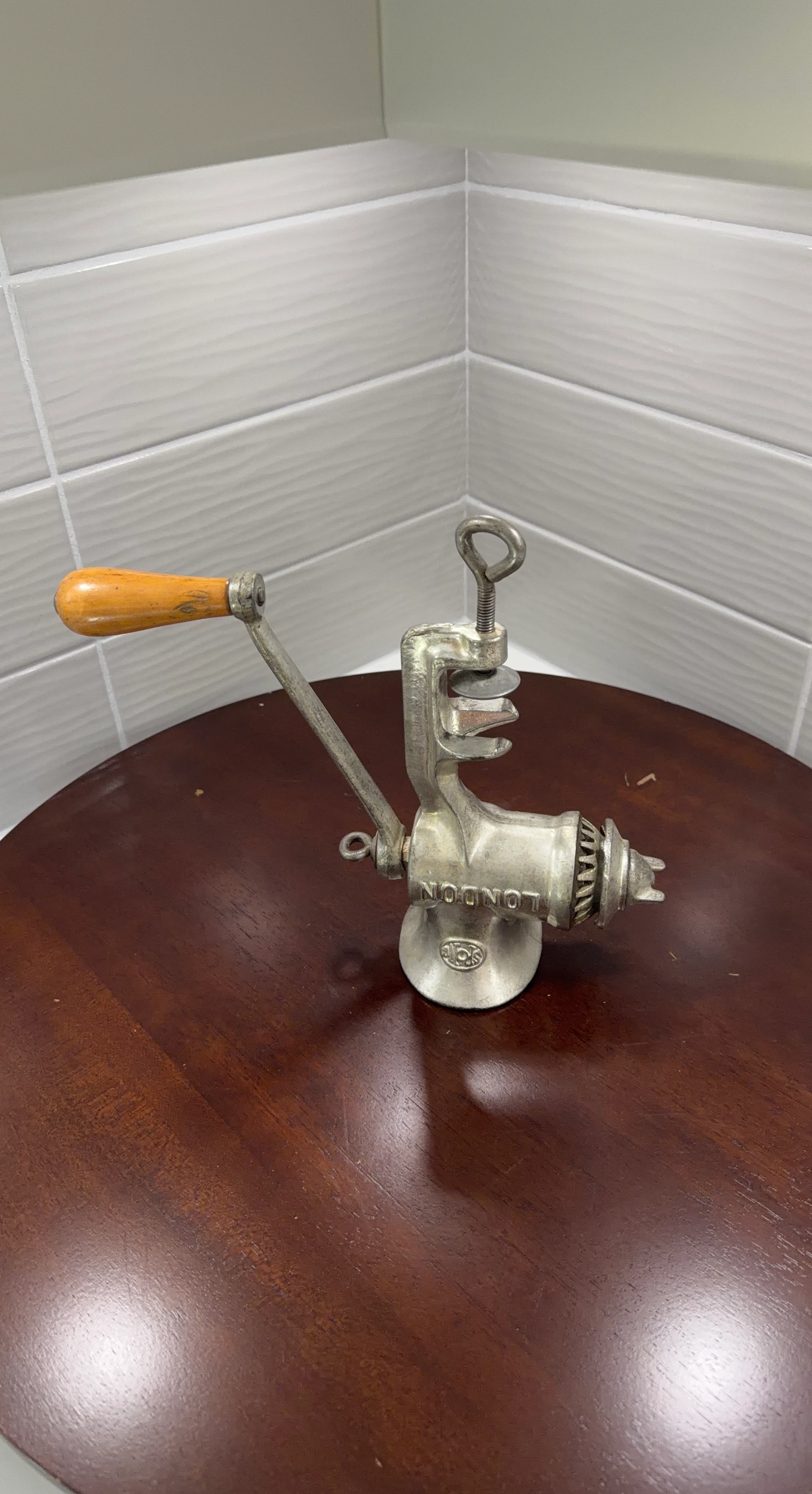 Vintage London Meat Grinder