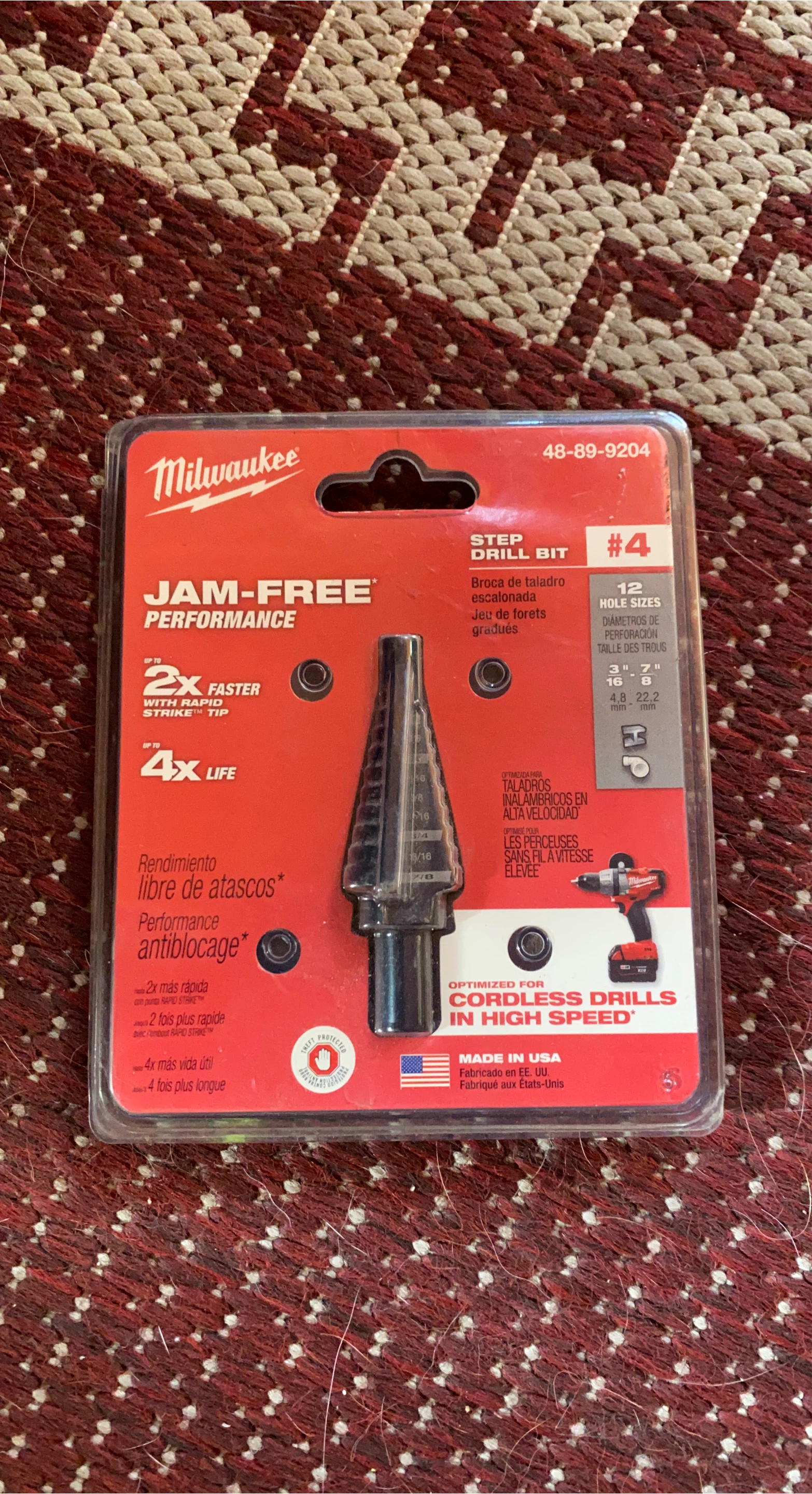 Milwaukee #4 Step Drill Bit