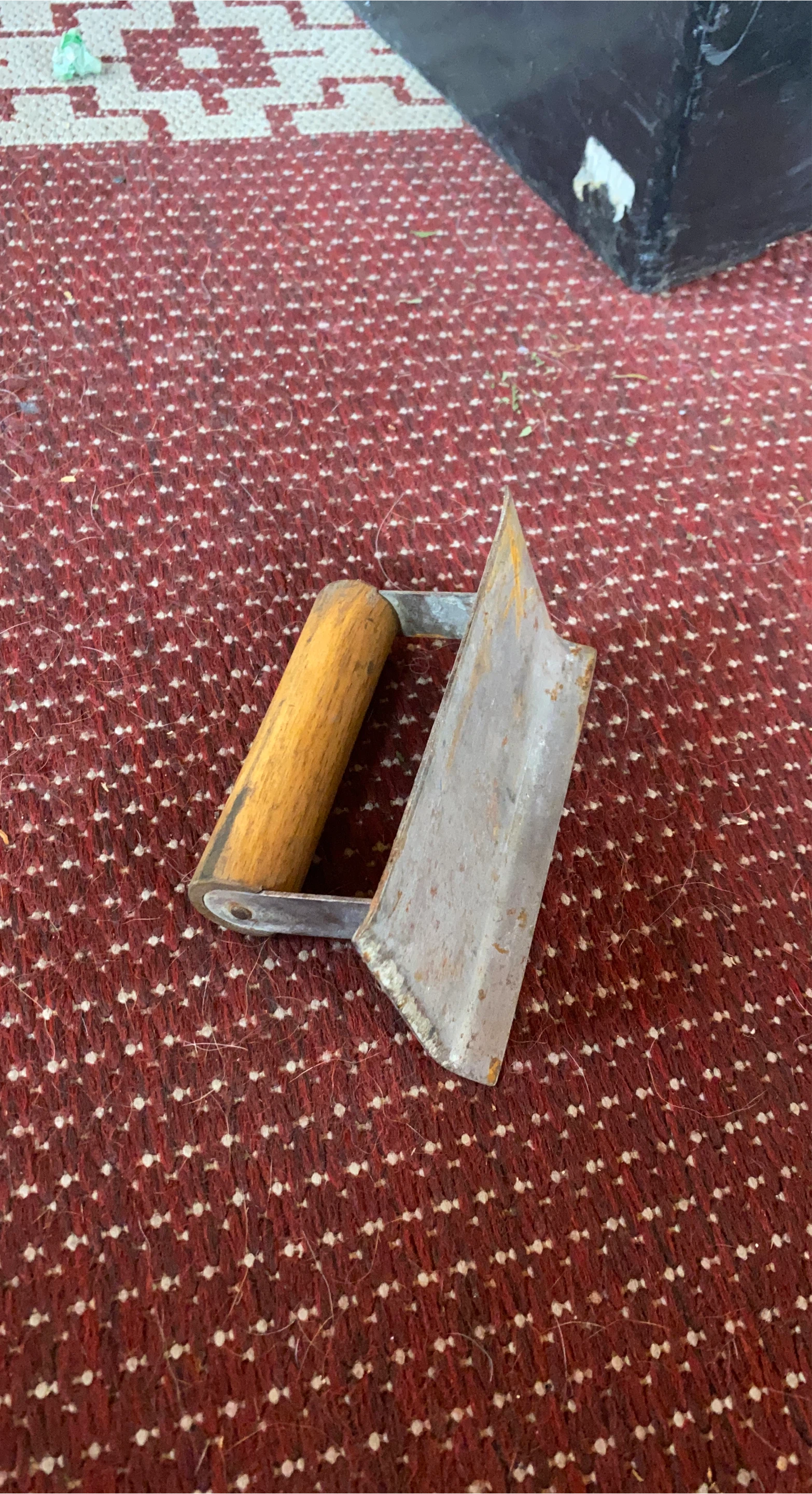Vintage Concrete Trowel with Wooden Handle