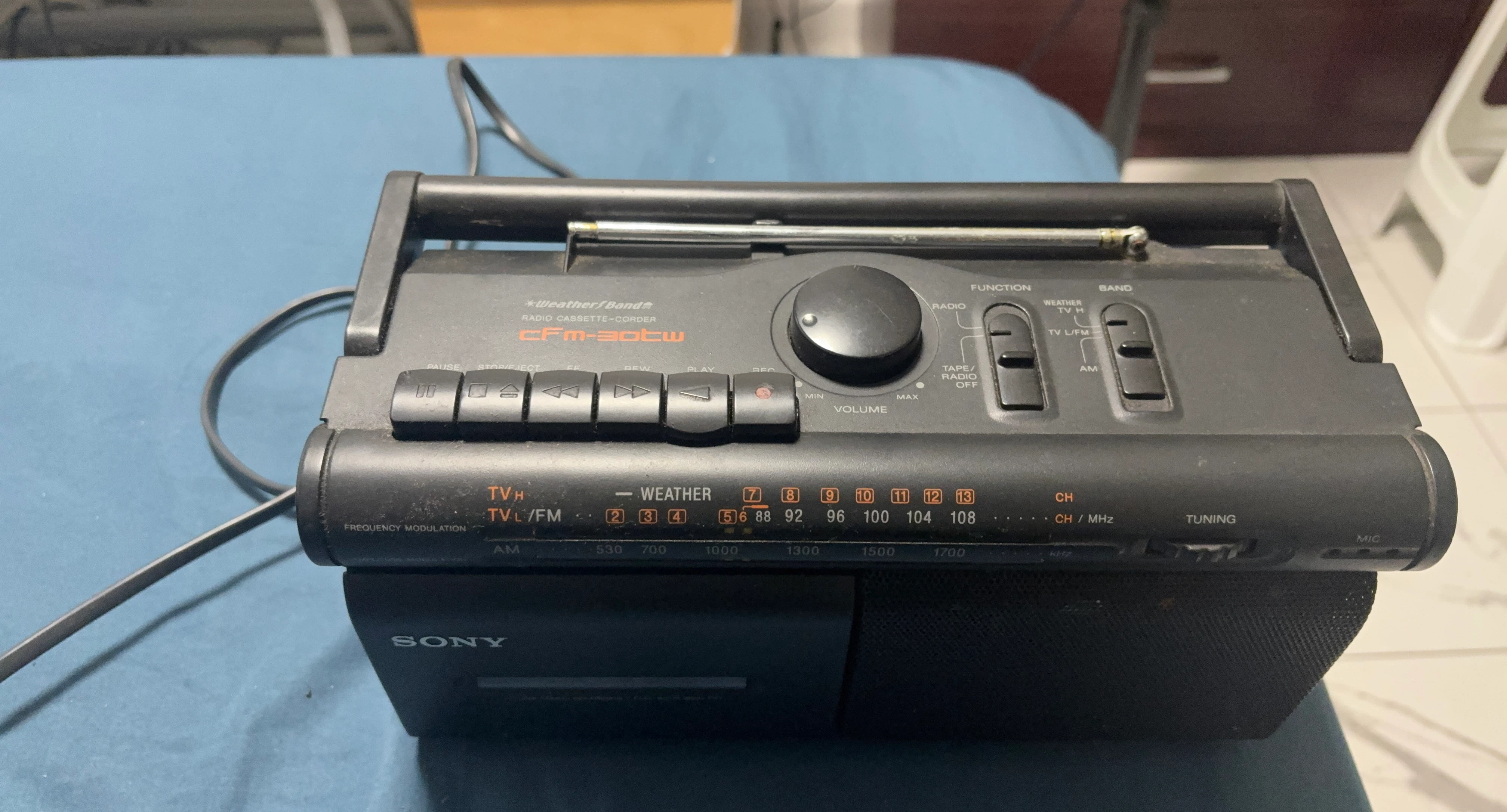 Sony CFM-A0TW Weather Band Radio Cassette Corder