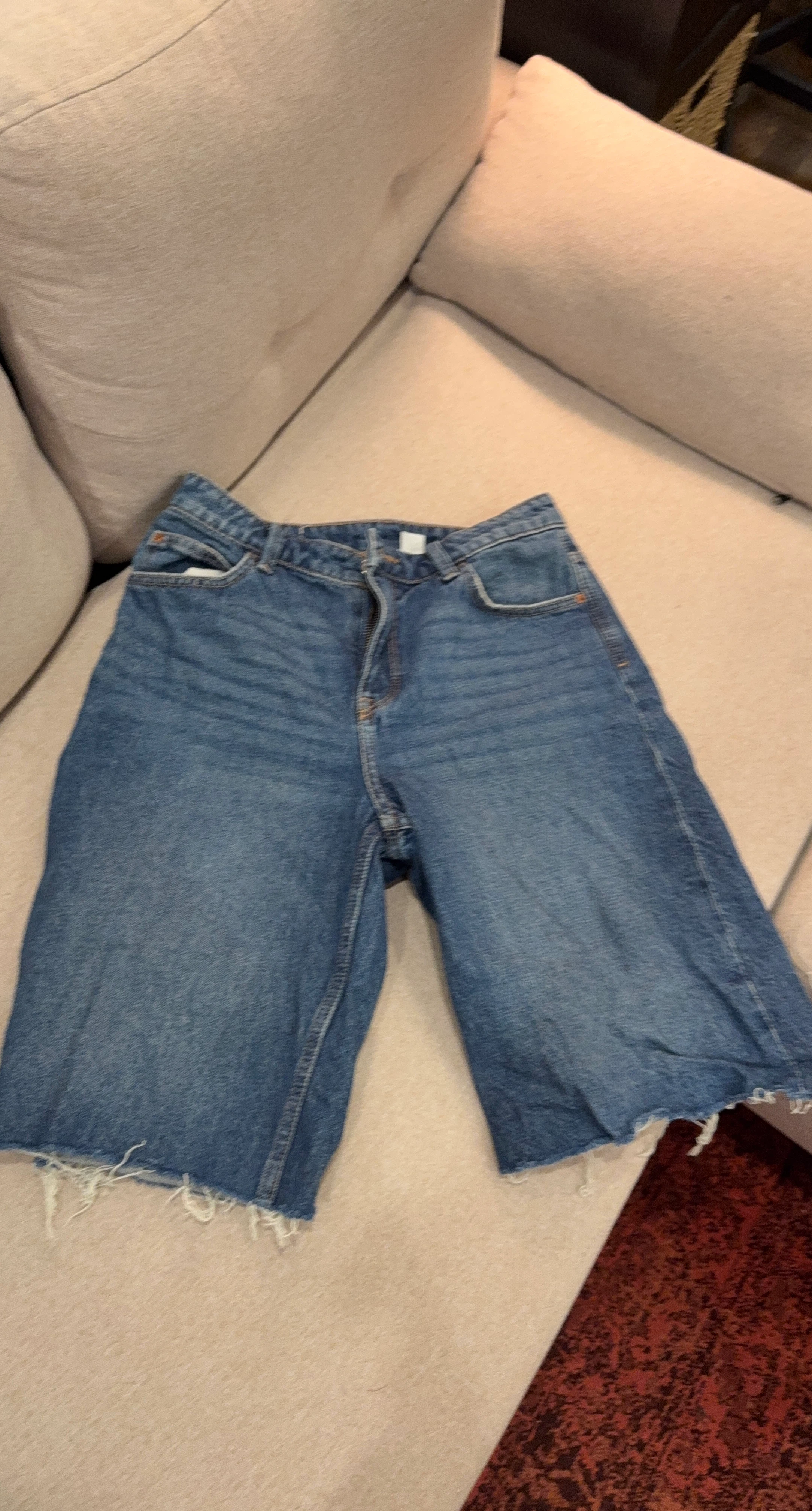 Blue Denim Cut-off Shorts