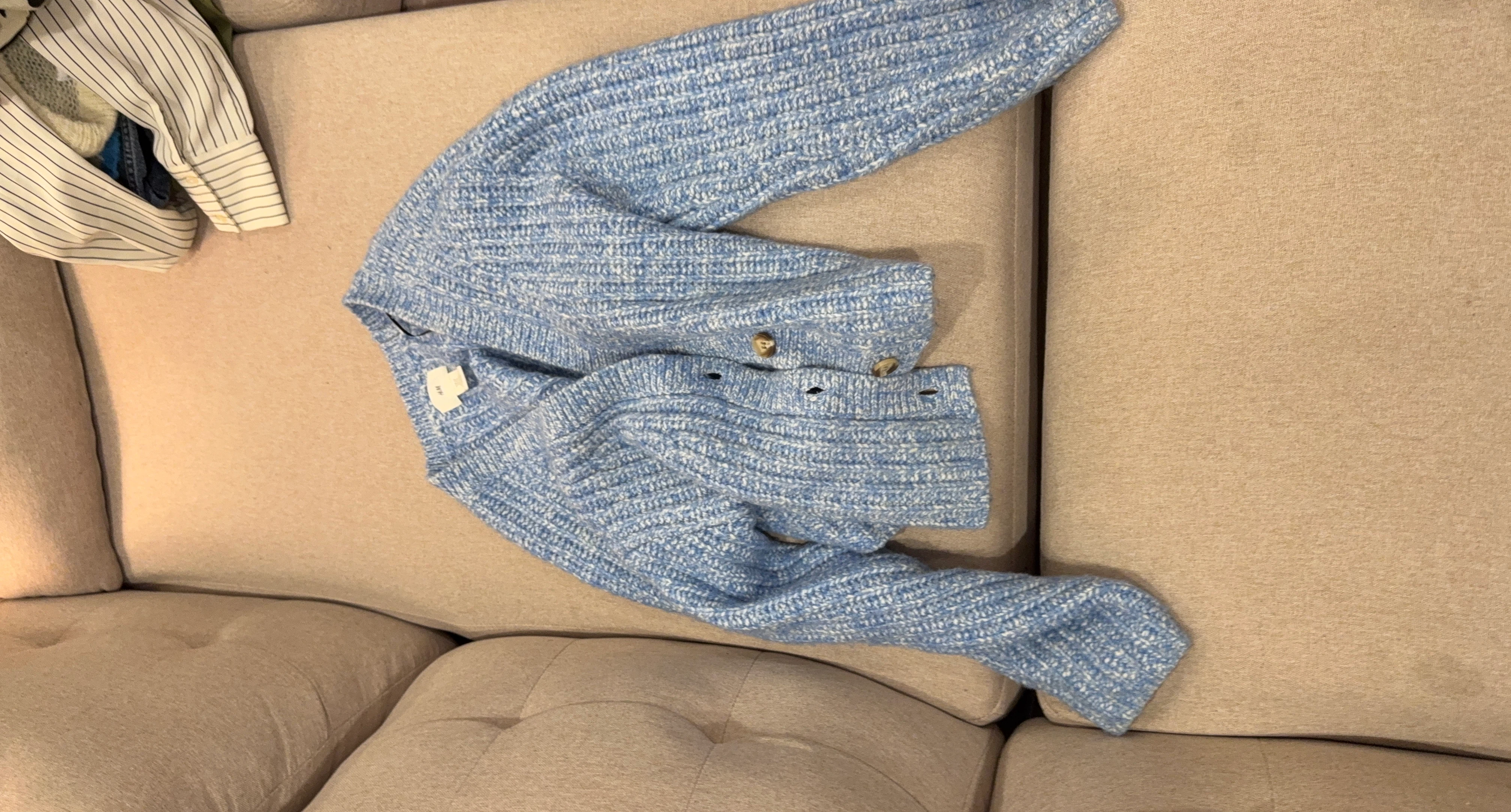 H&M Blue Knit Cardigan