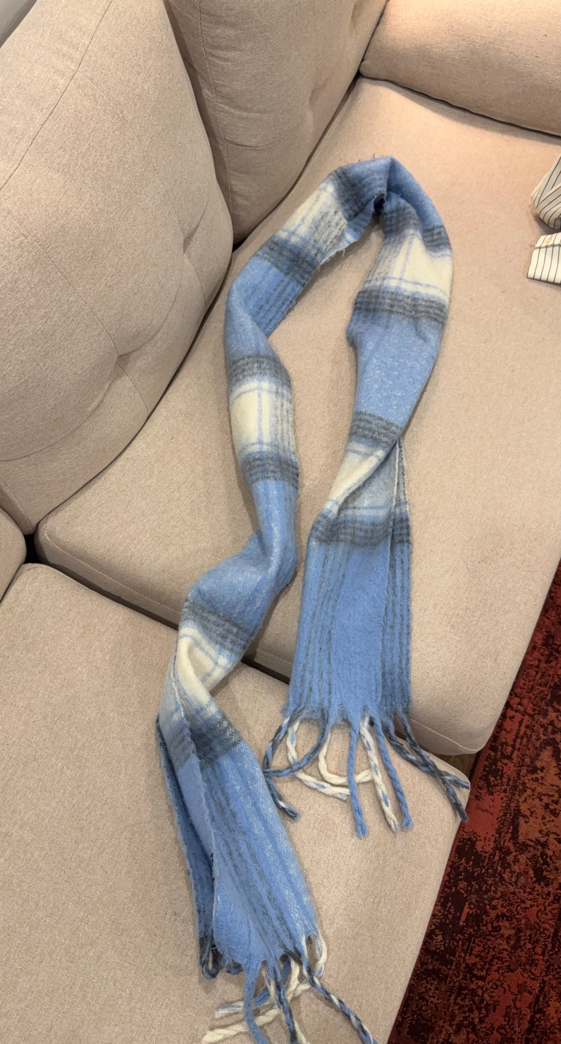 Blue Plaid Scarf