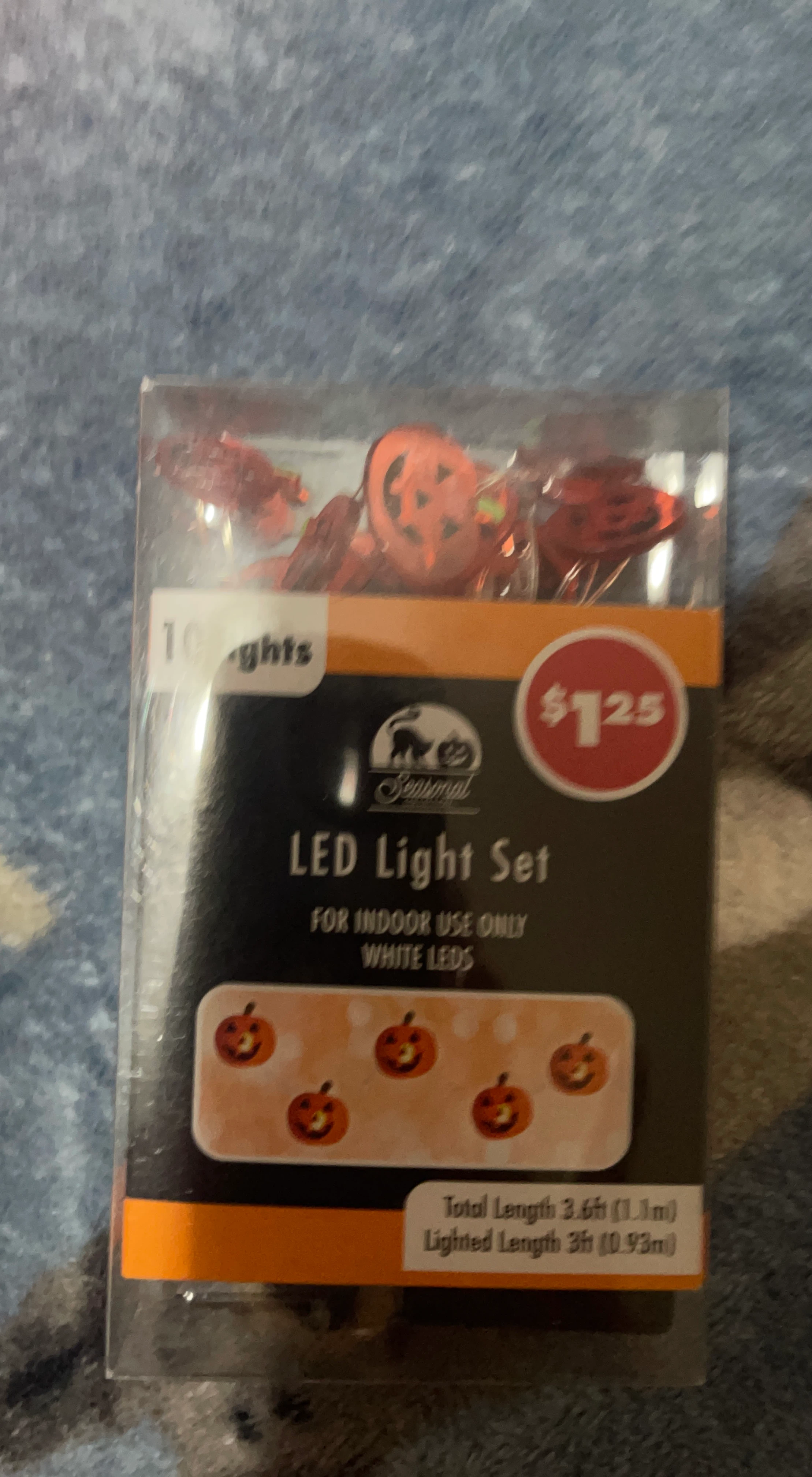 Seasonal LED Halloween Light Set with Pumpkin Icons