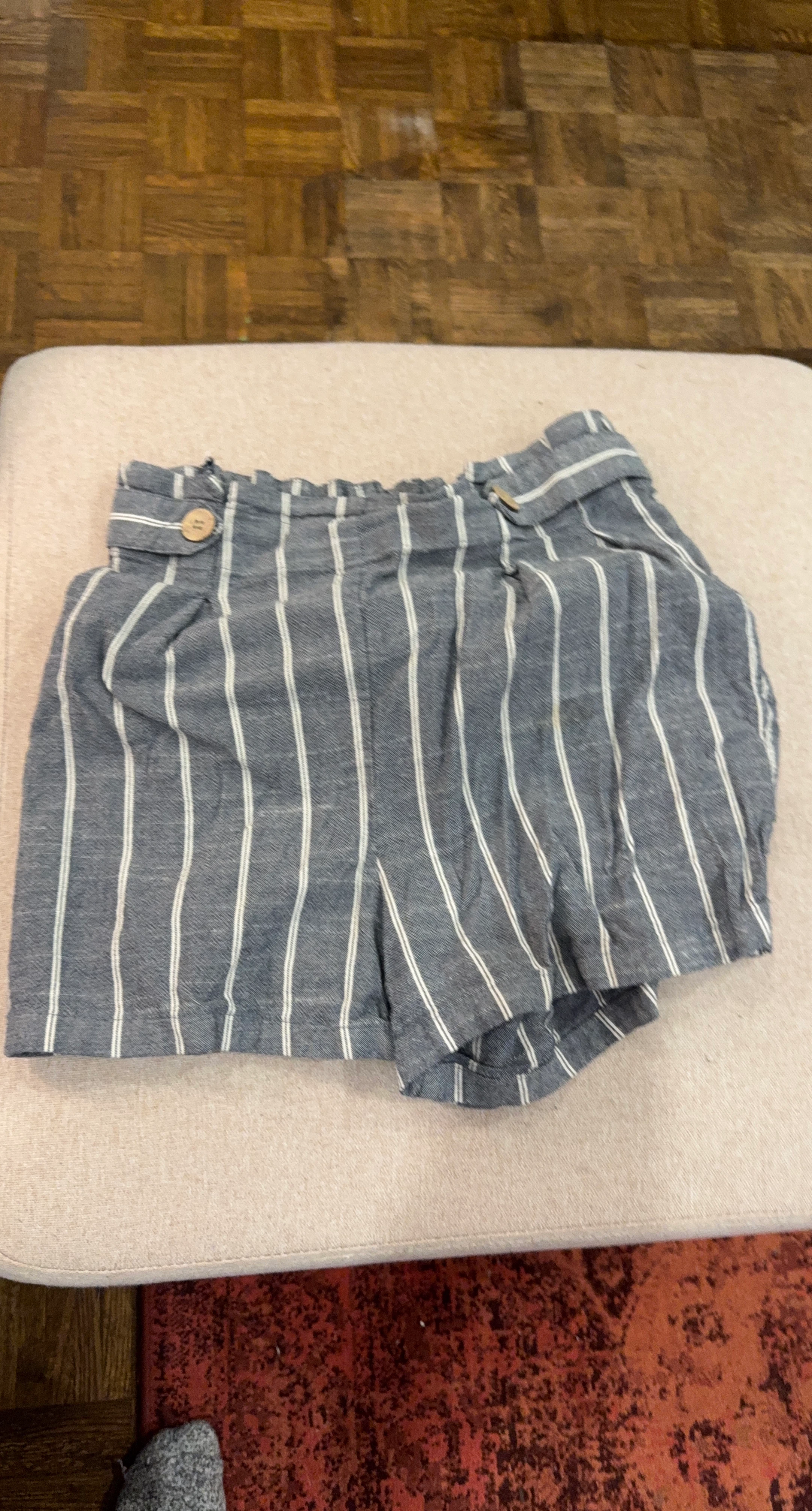Striped High-Waisted Shorts
