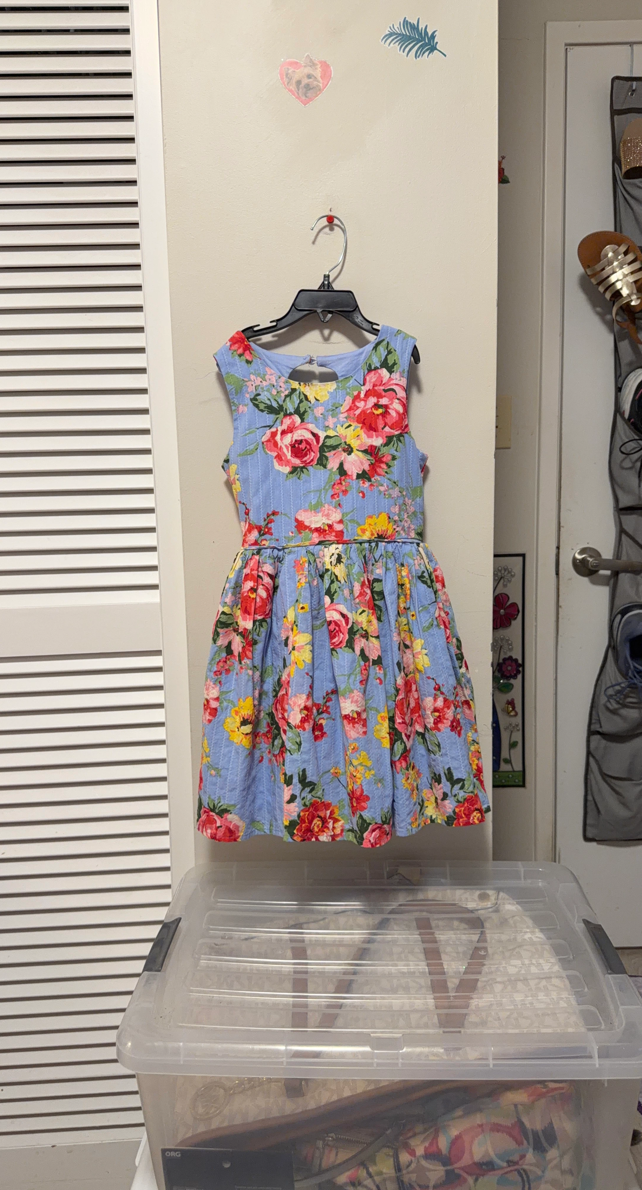 Blue Floral Dress Size 7