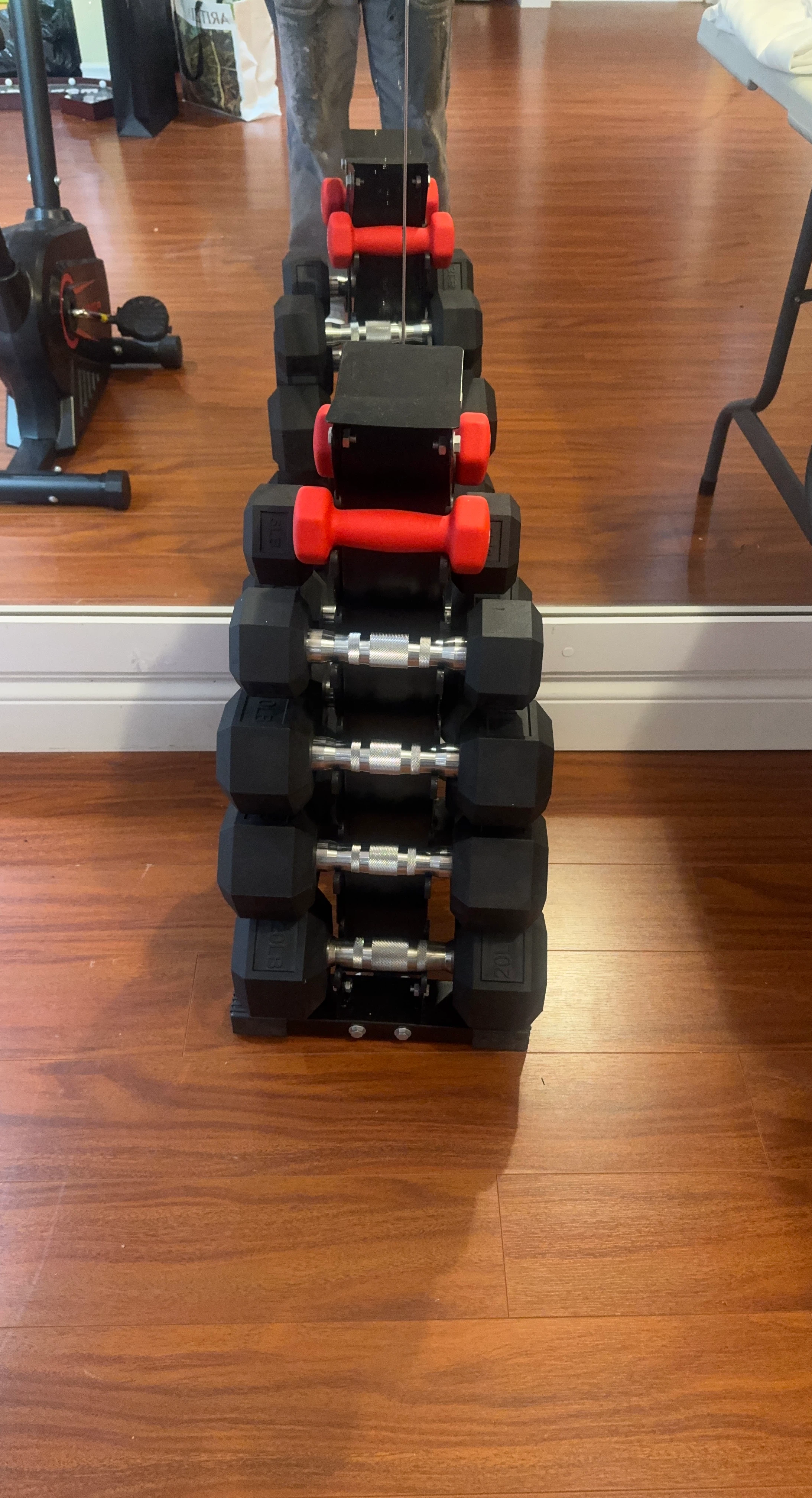 Hex Dumbbell Set with Rack