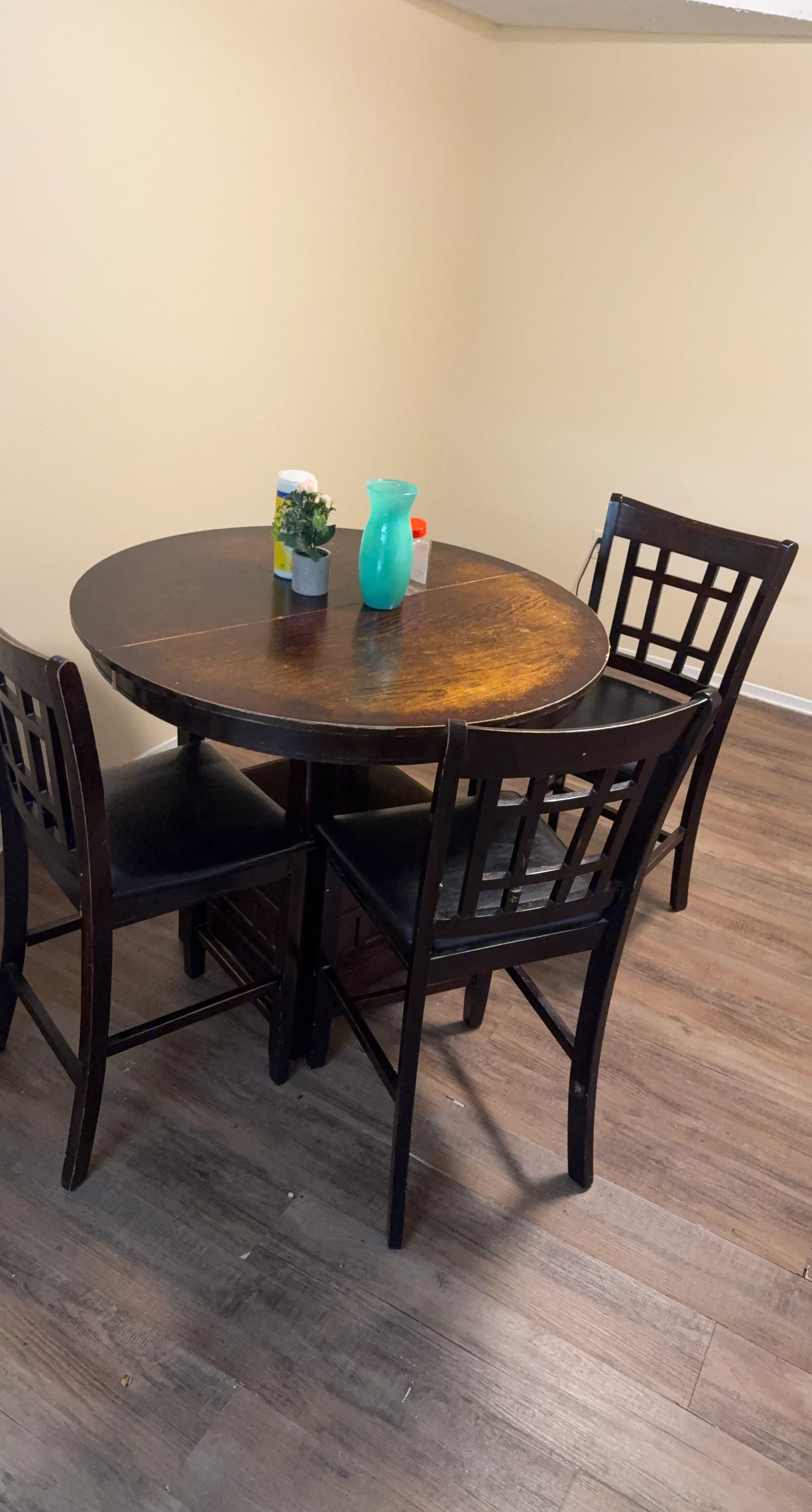 Wooden Dining Table and Chairs Set