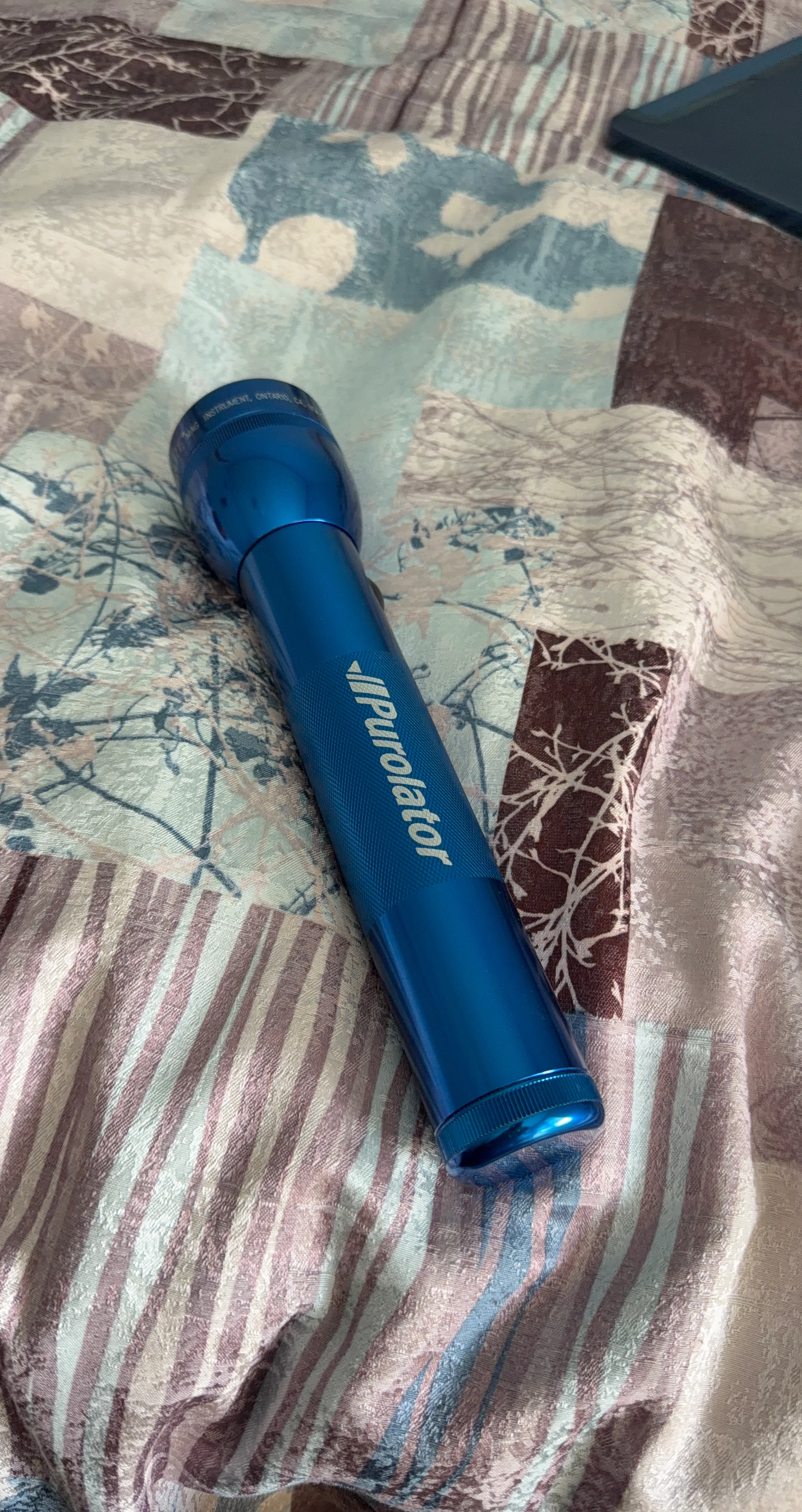 Purolator Blue Aluminum Flashlight