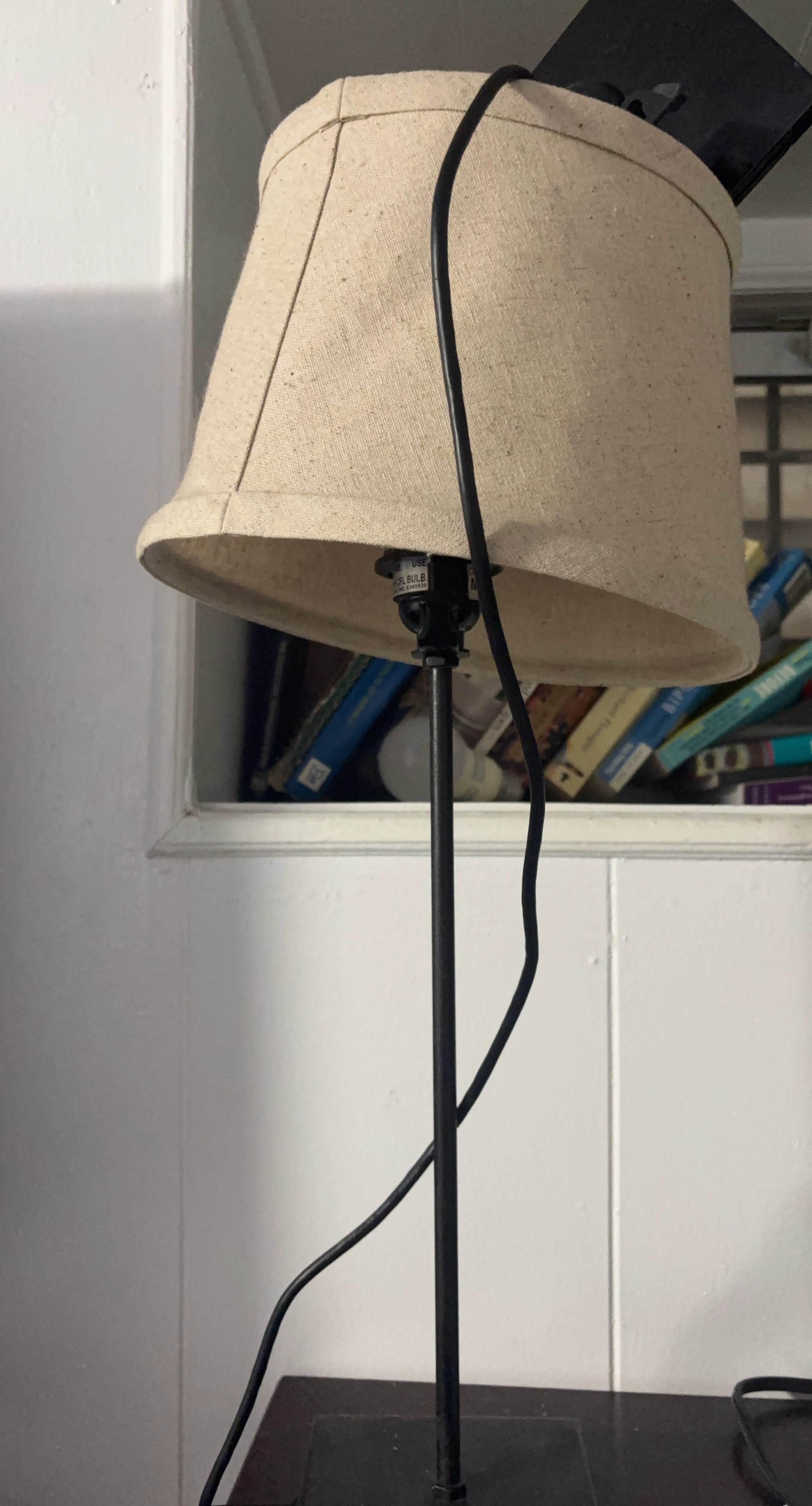 Table Lamp with Burlap Shade