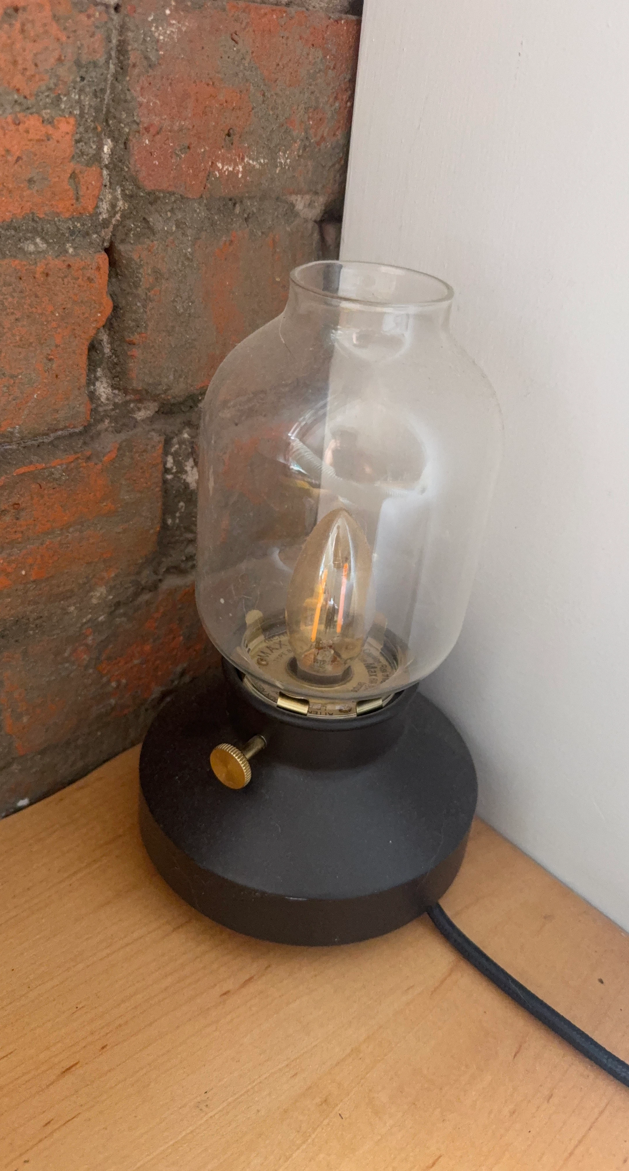 Decorative Table Lamp with Glass Shade