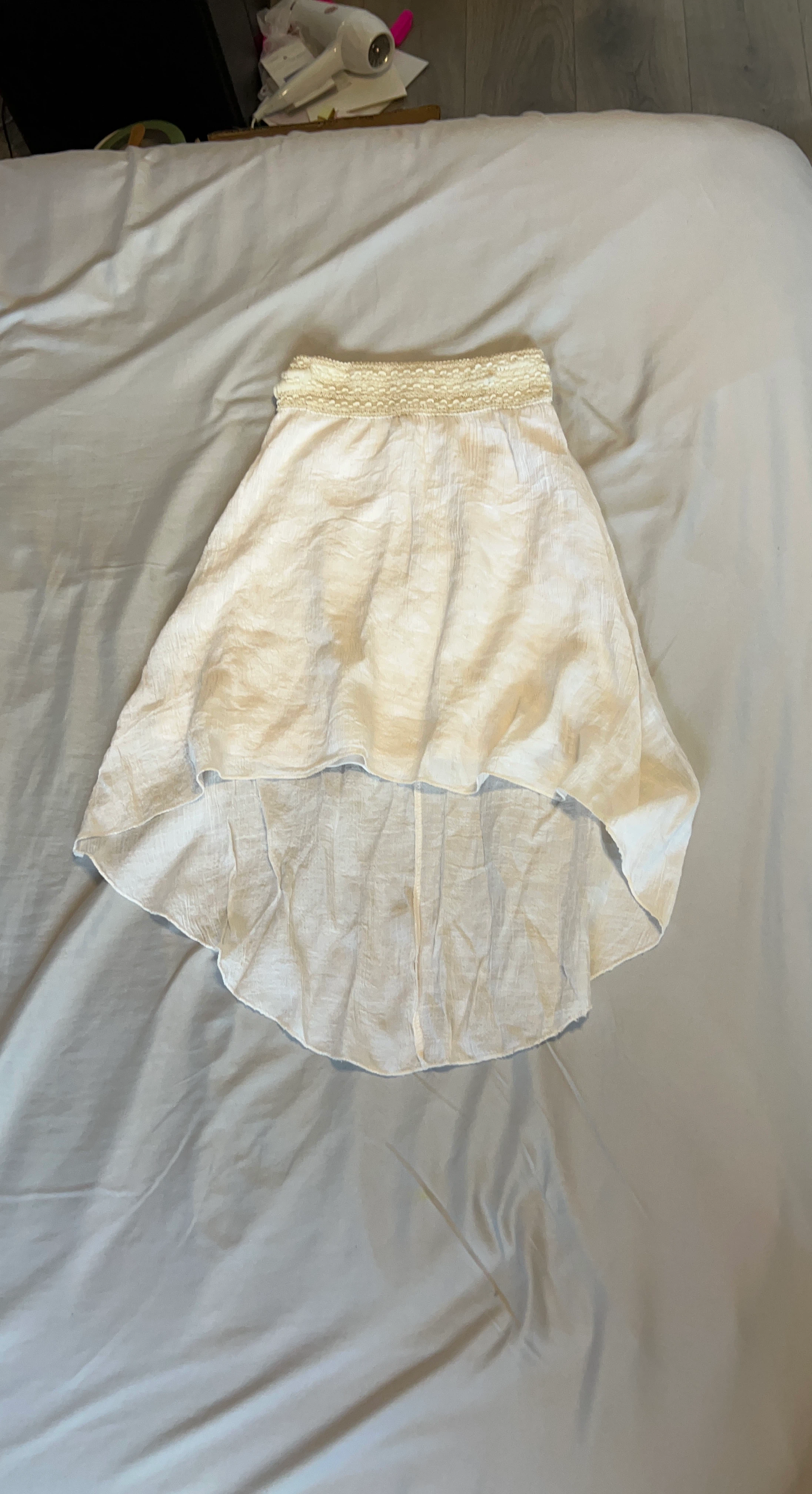 Btween Cream High-Low Skirt Size 10/12