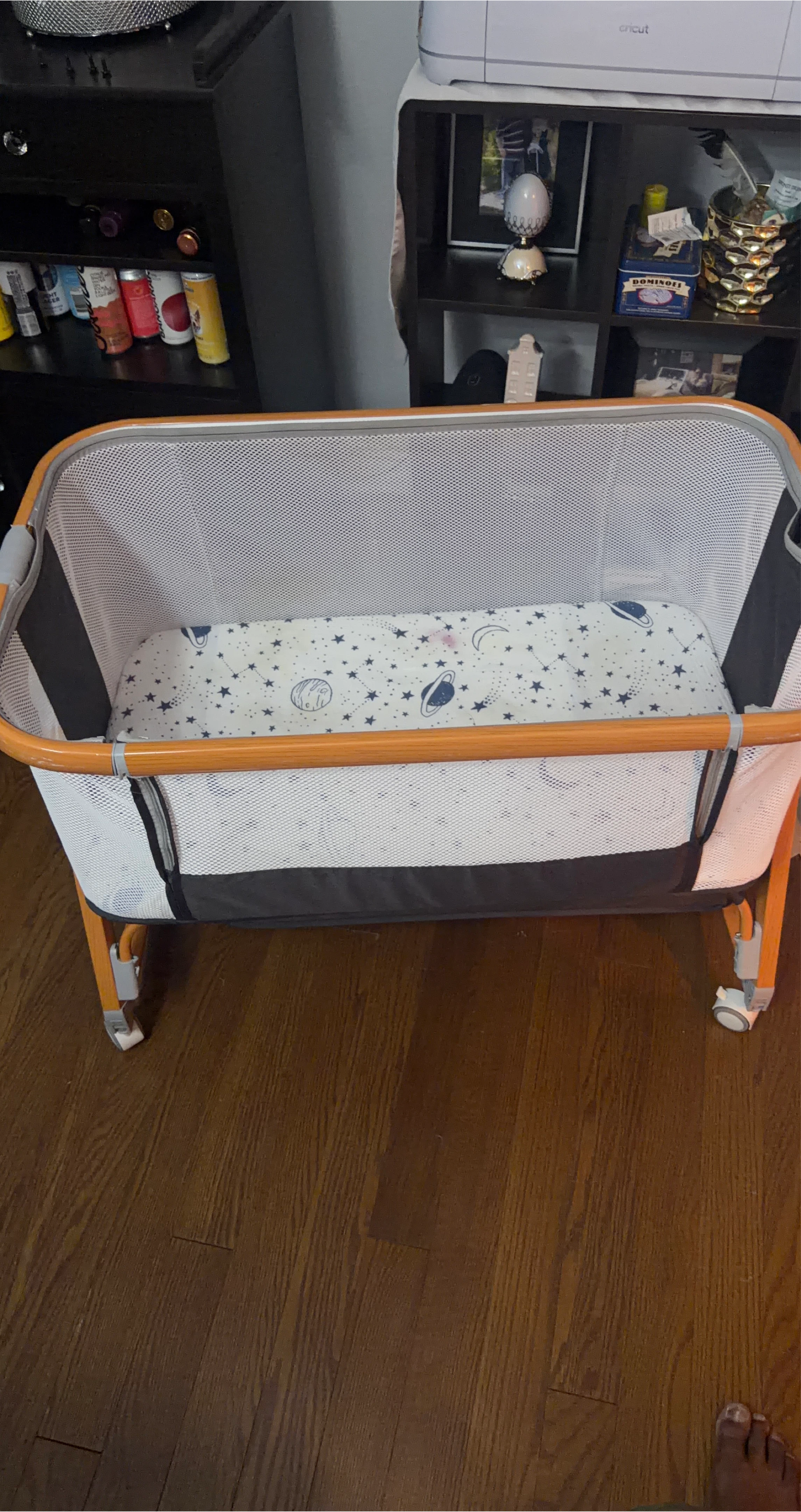 Baby Bassinet with Stars and Planets