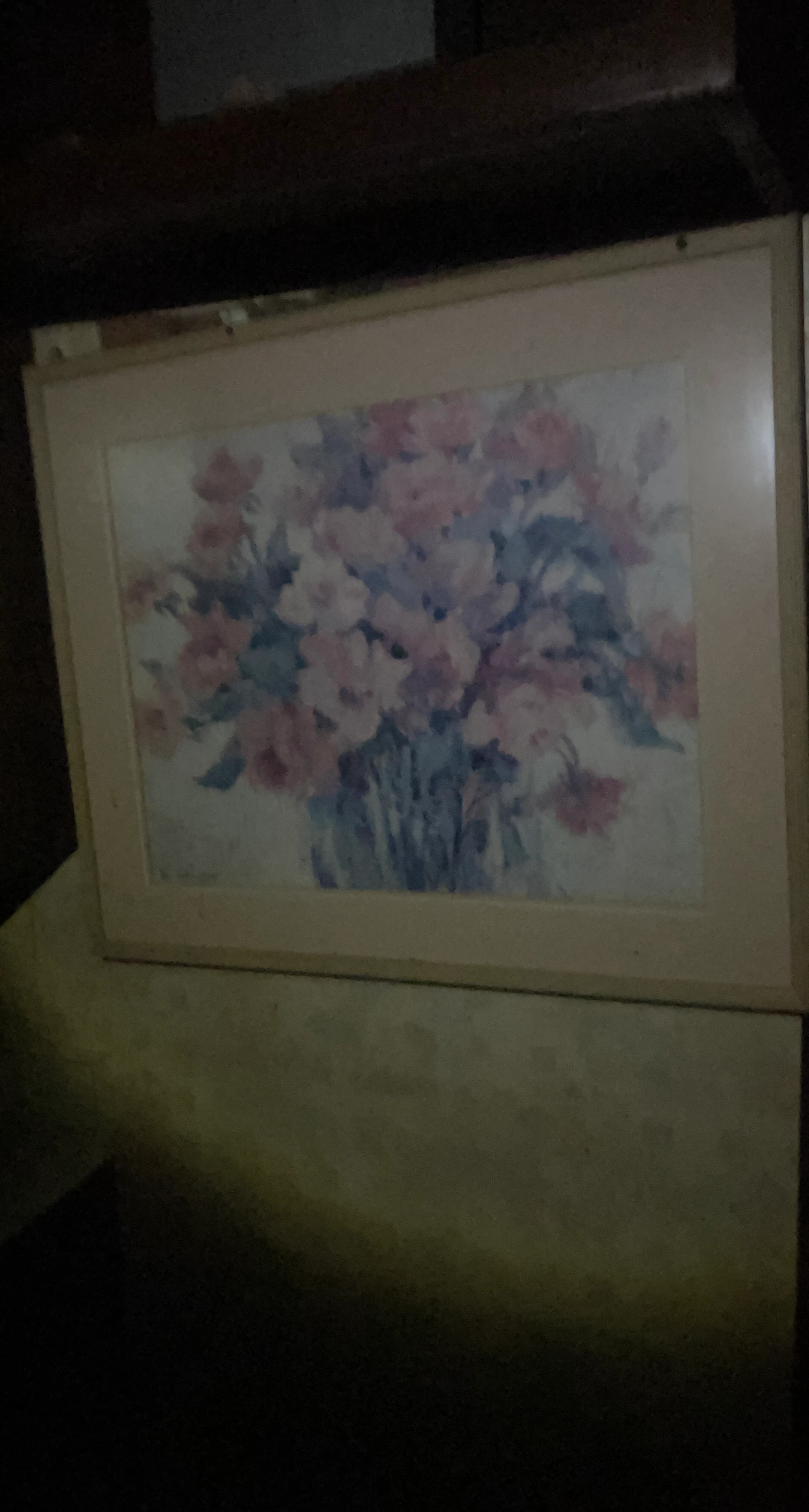 Framed Floral Print Art