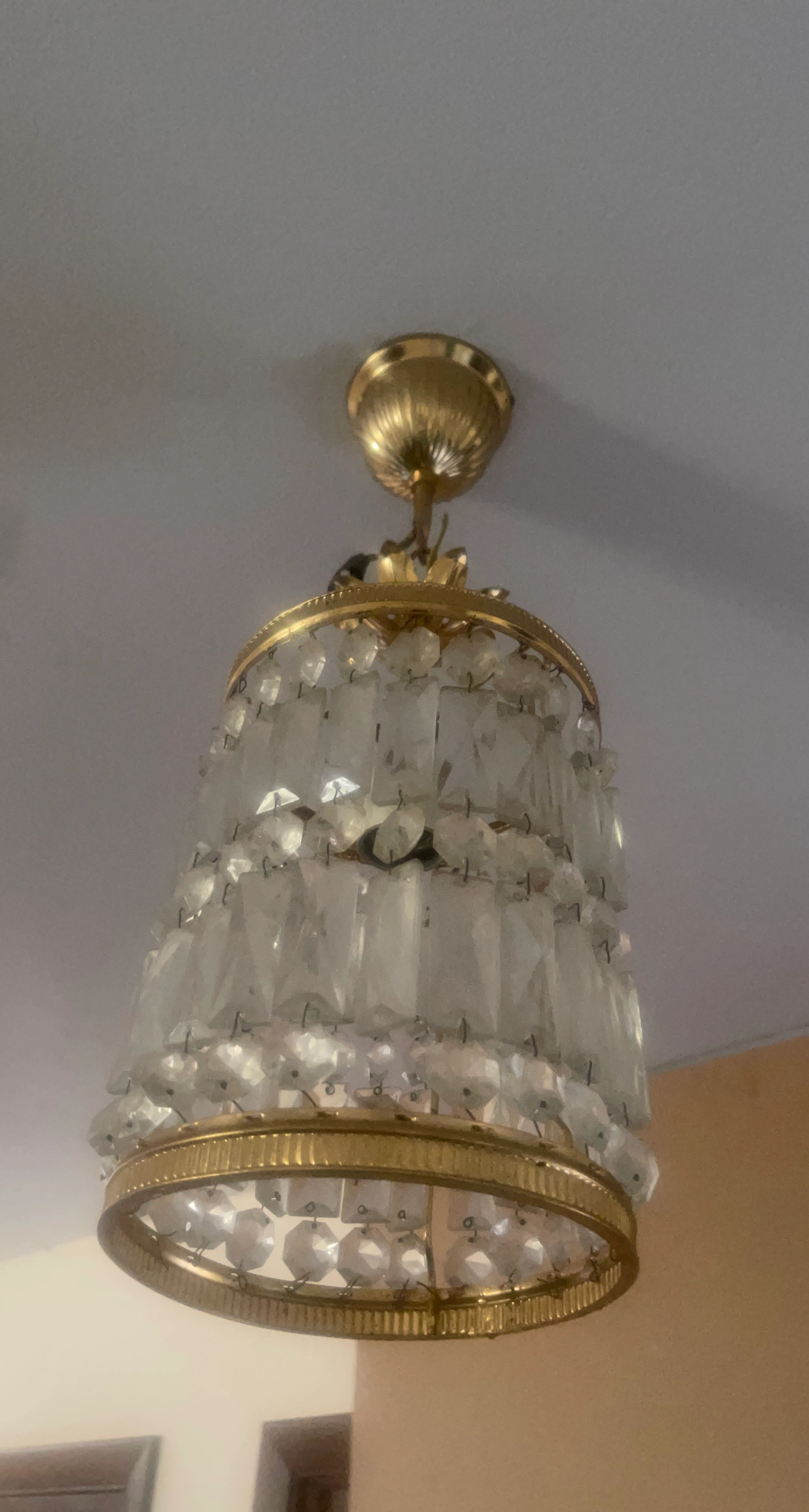 Gold Chandelier with Crystal Accents