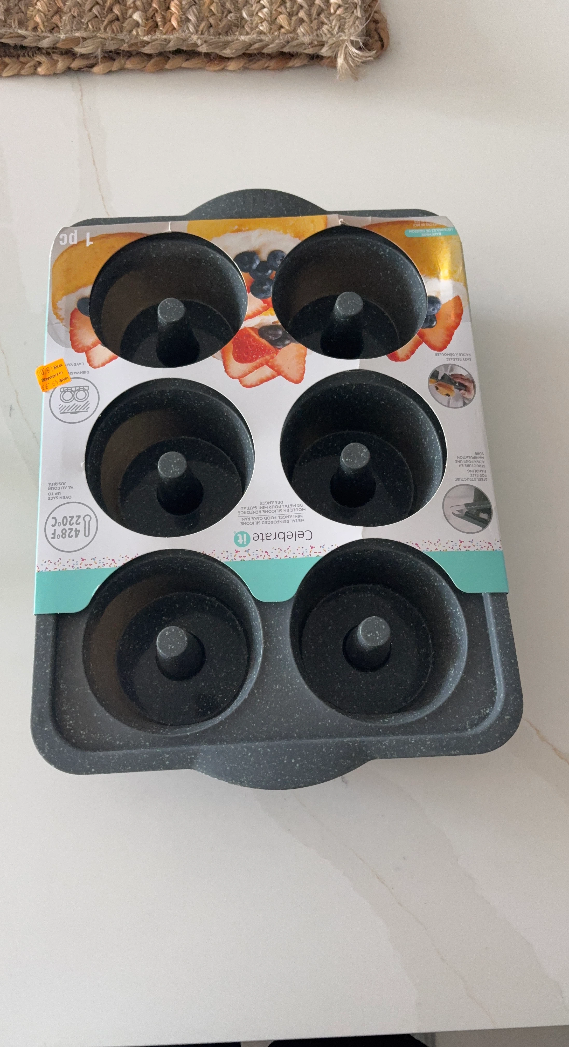 Celebrate It Metal Reinforced Silicone Mini Angel Food Cake Pan