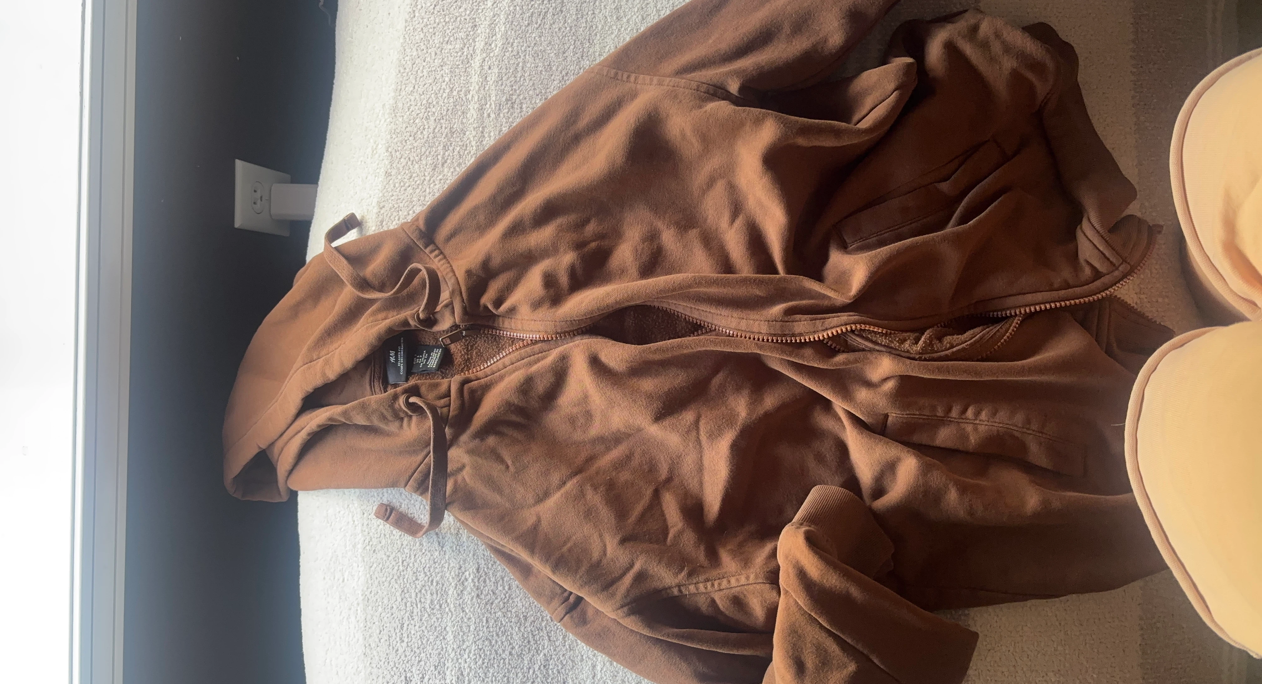 H&M Brown Zip-Up Hoodie