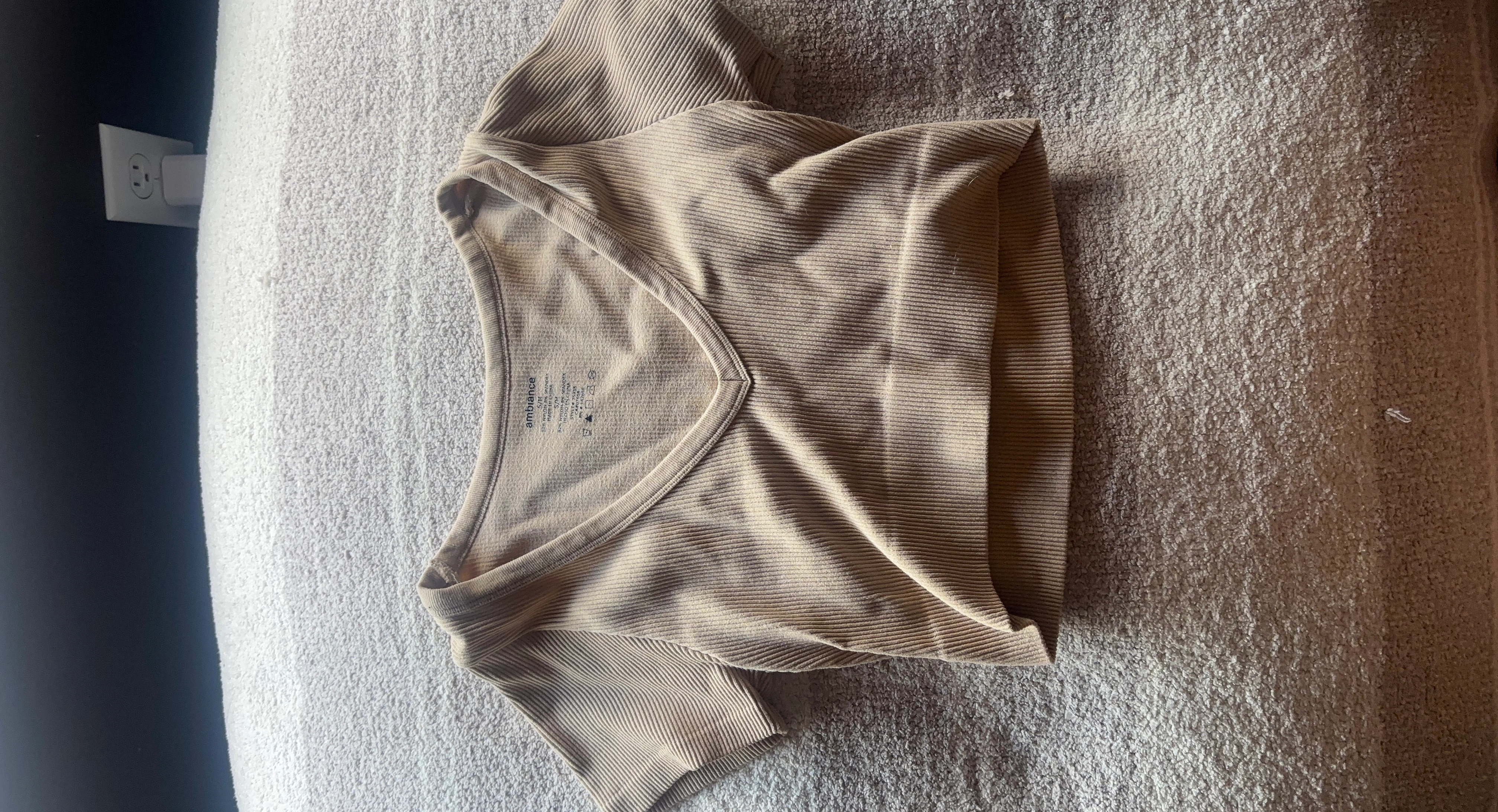 Ambiance Ribbed V-Neck Top