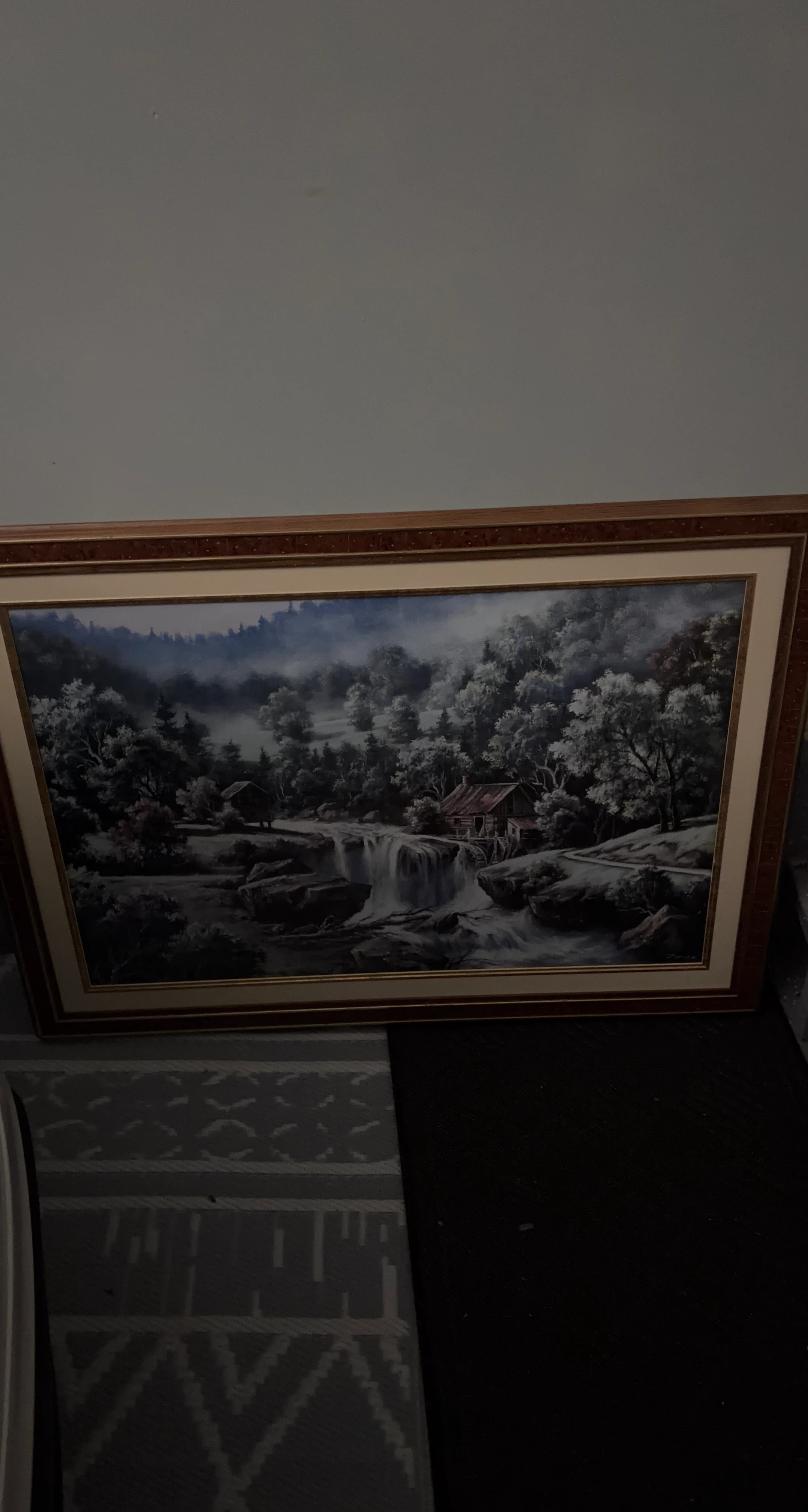 Framed Landscape Oil Painting