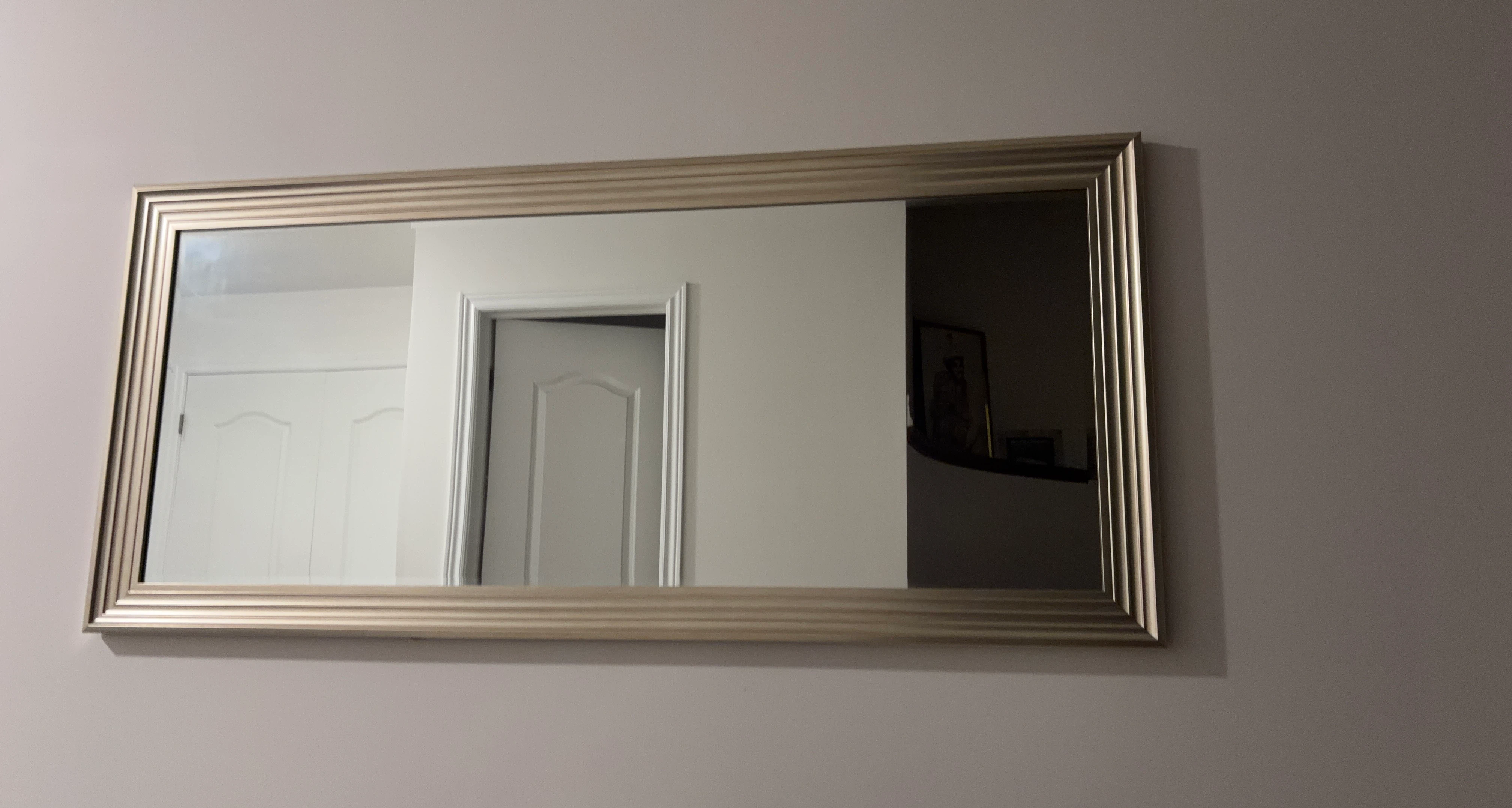 Large Champagne Gold Framed Wall Mirror