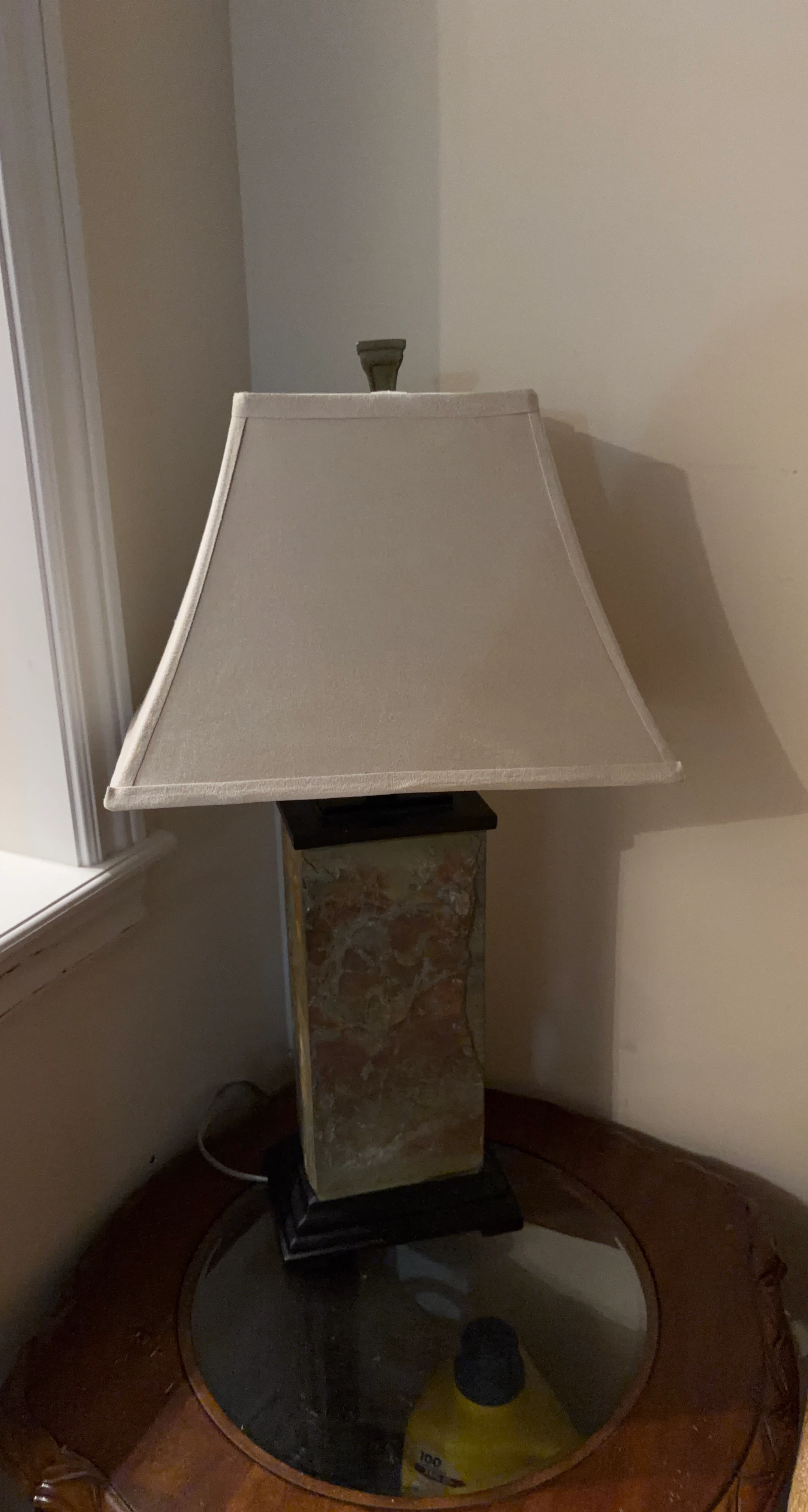 Stone Base Table Lamp
