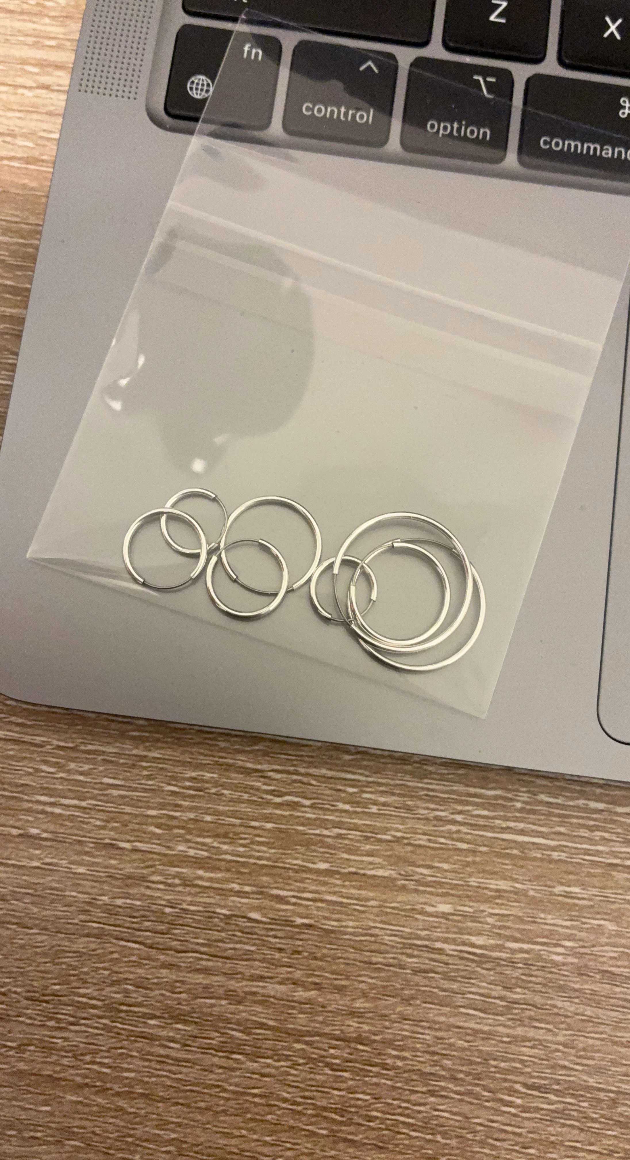 Set of Silver Hoop Earrings