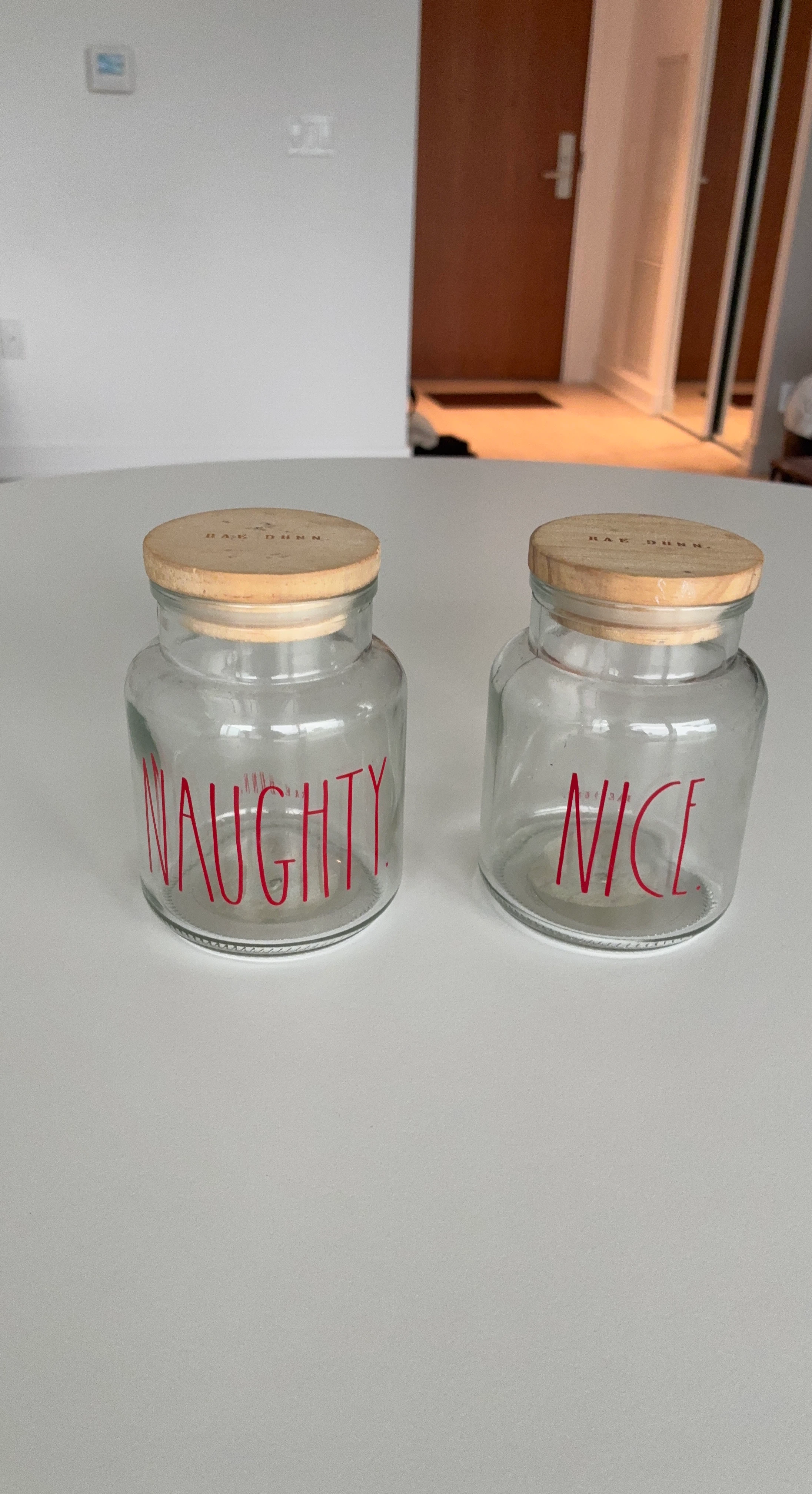 Bathroom accessories glass jars