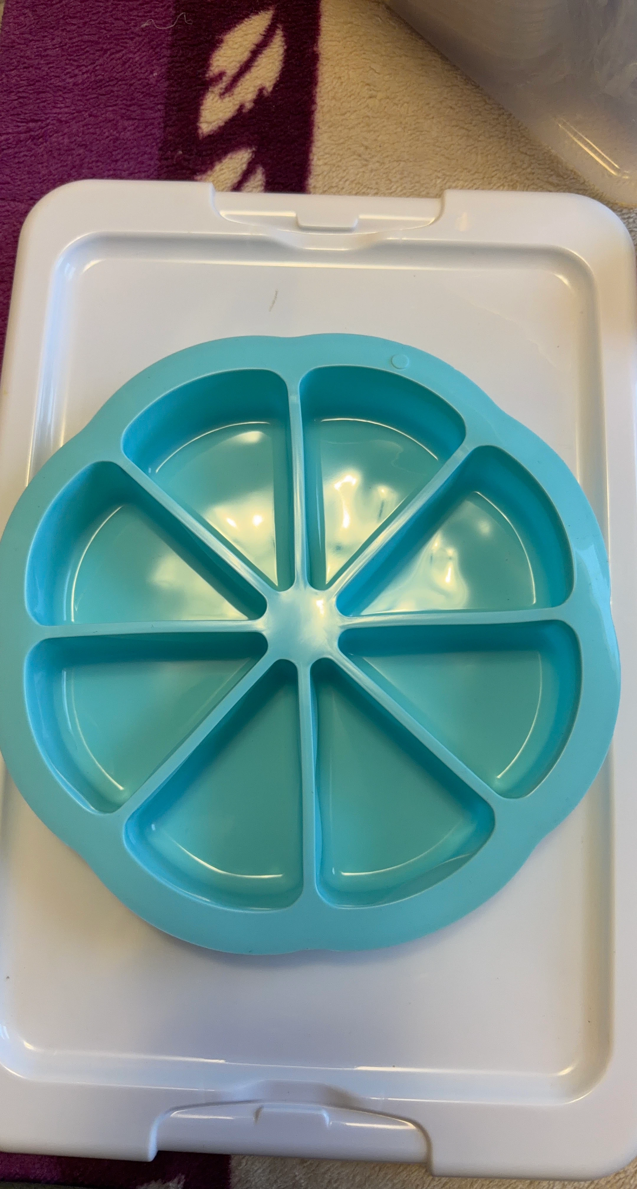 Blue Silicone Divided Toddler Plate