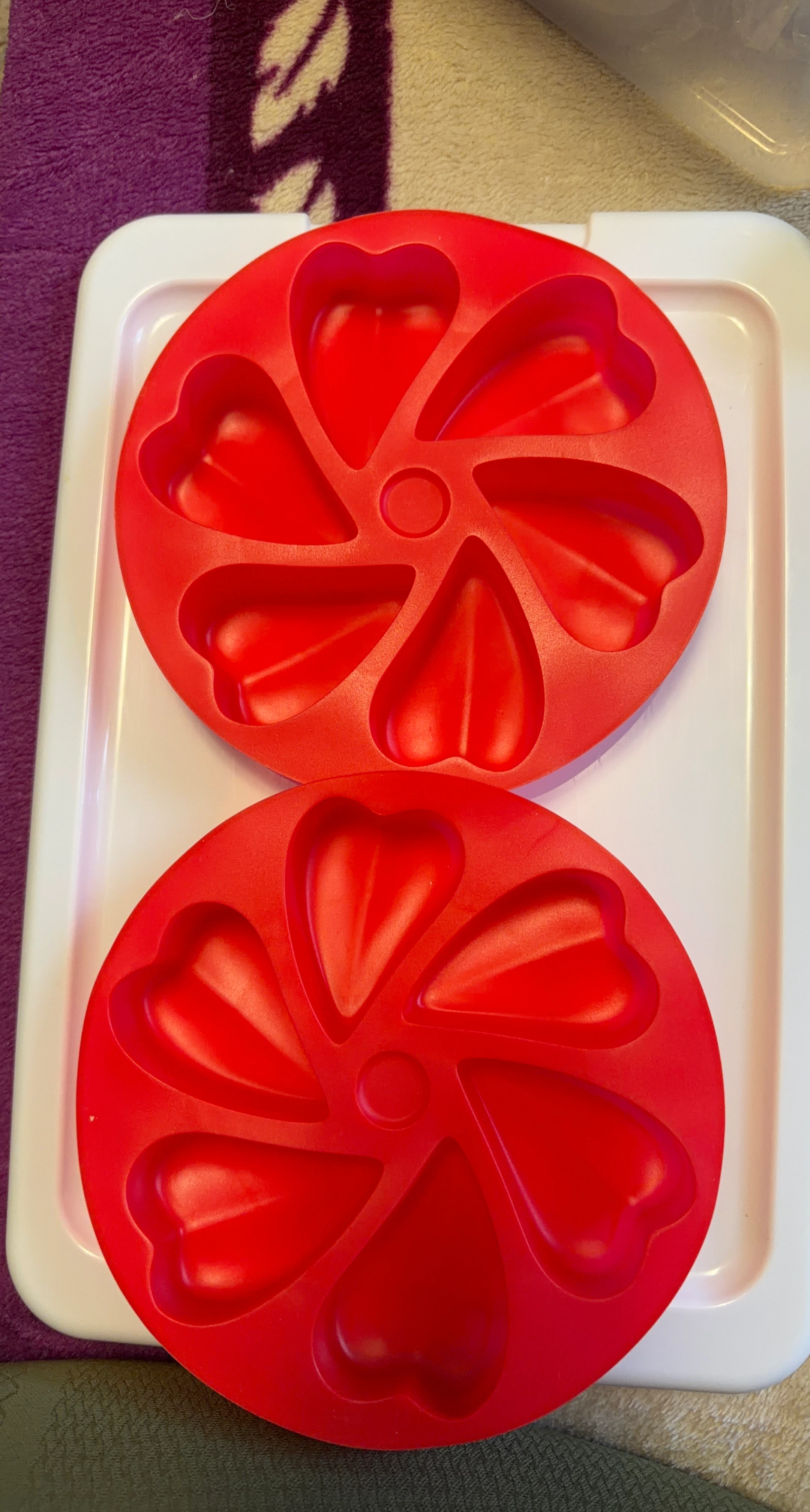 Red Silicone Heart Shaped Molds (Set of 2)
