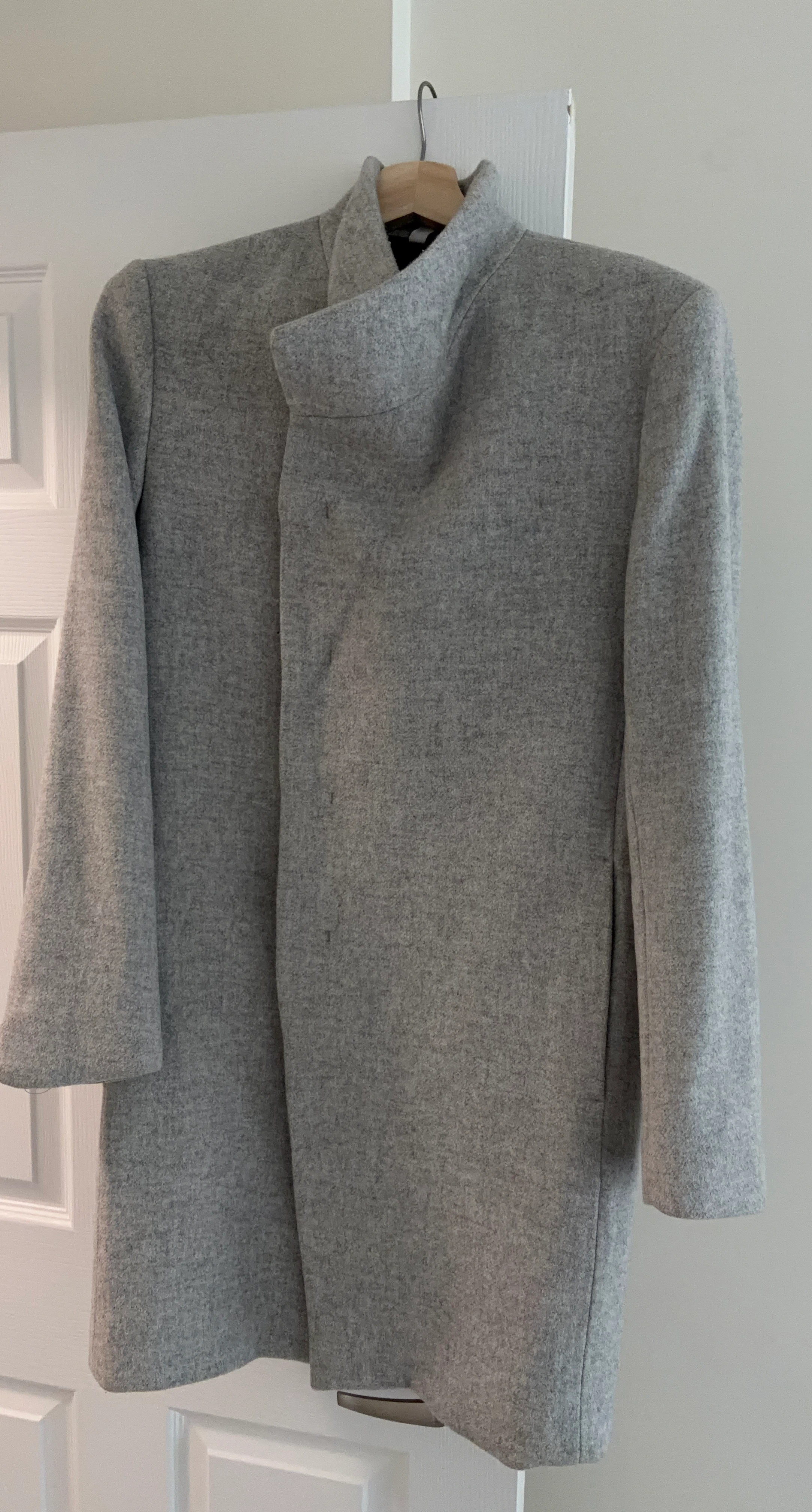 Zara Grey Wool Blend Coat