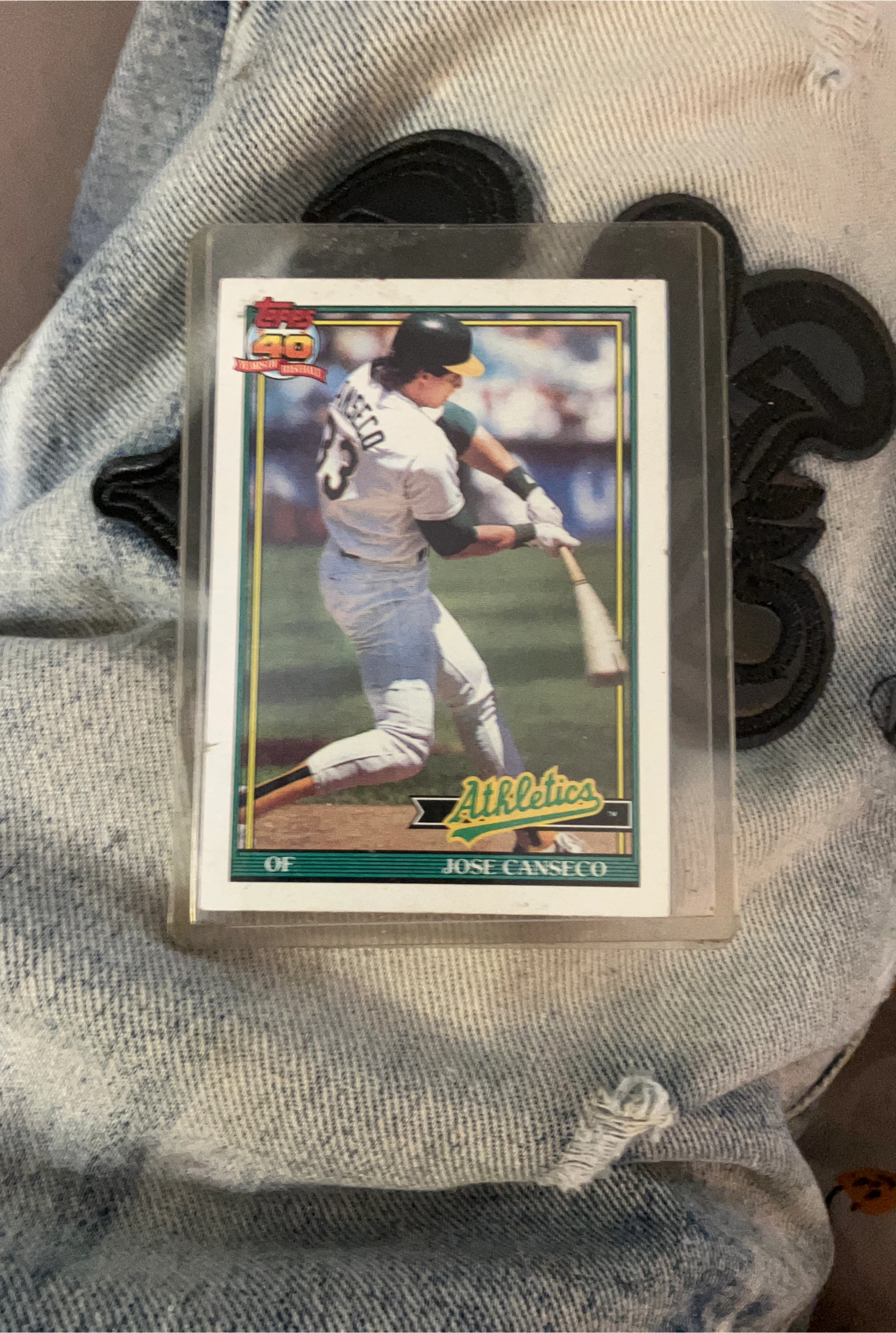 1991 Topps Jose Canseco Baseball Card
