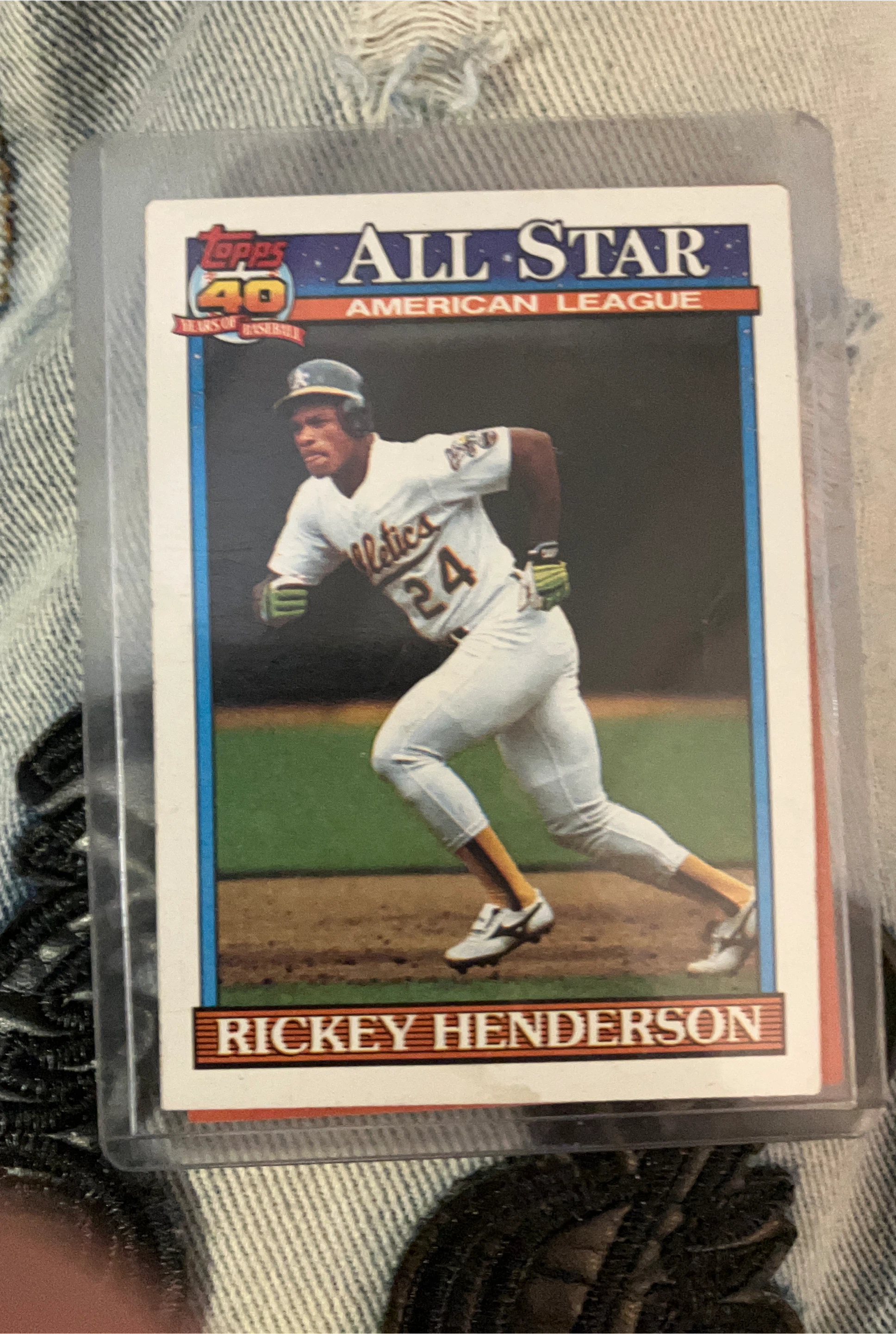 Topps Rickey Henderson 1989 All-Star Baseball Card