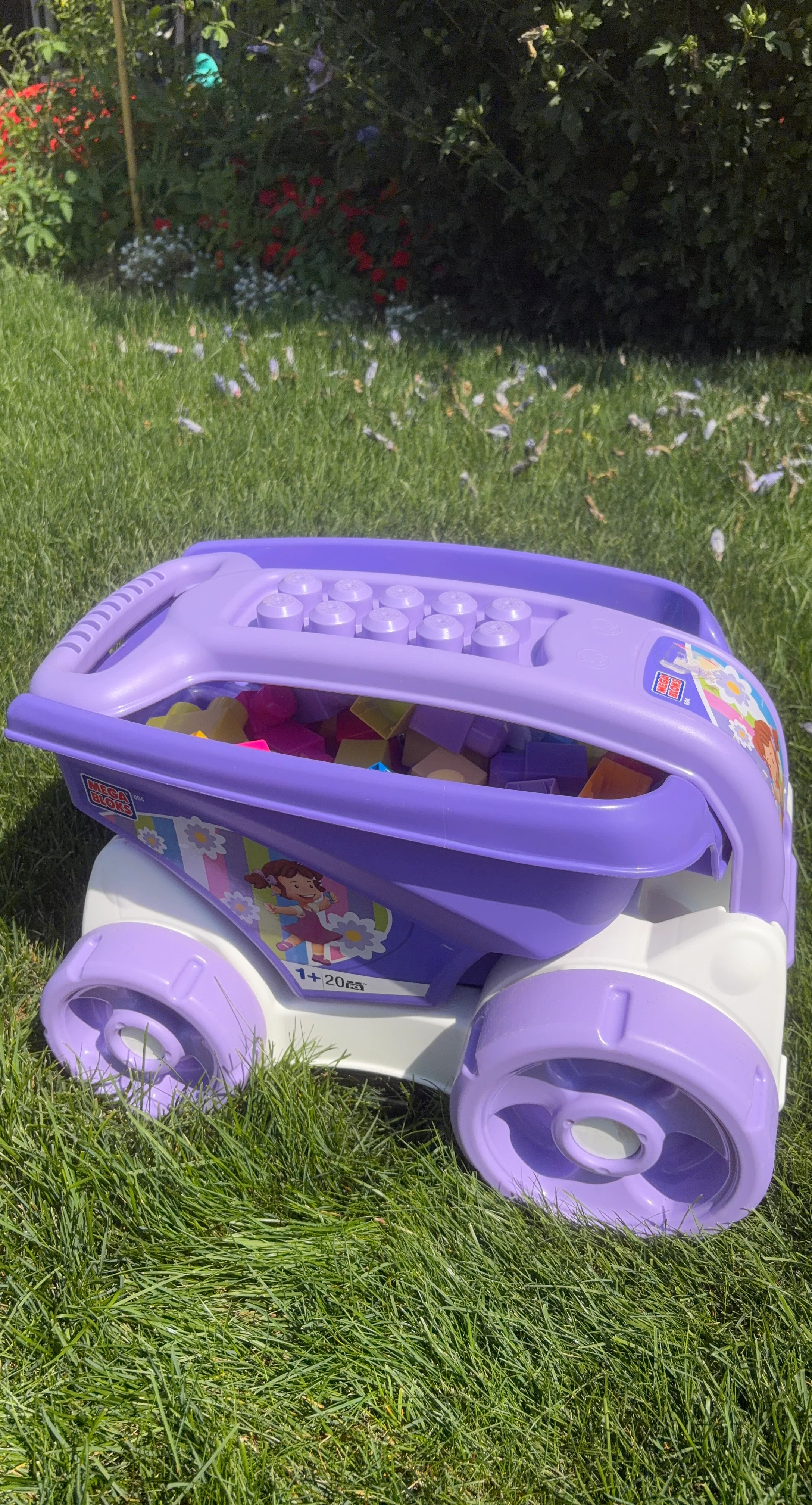 Mega Bloks Pull Wagon with Blocks