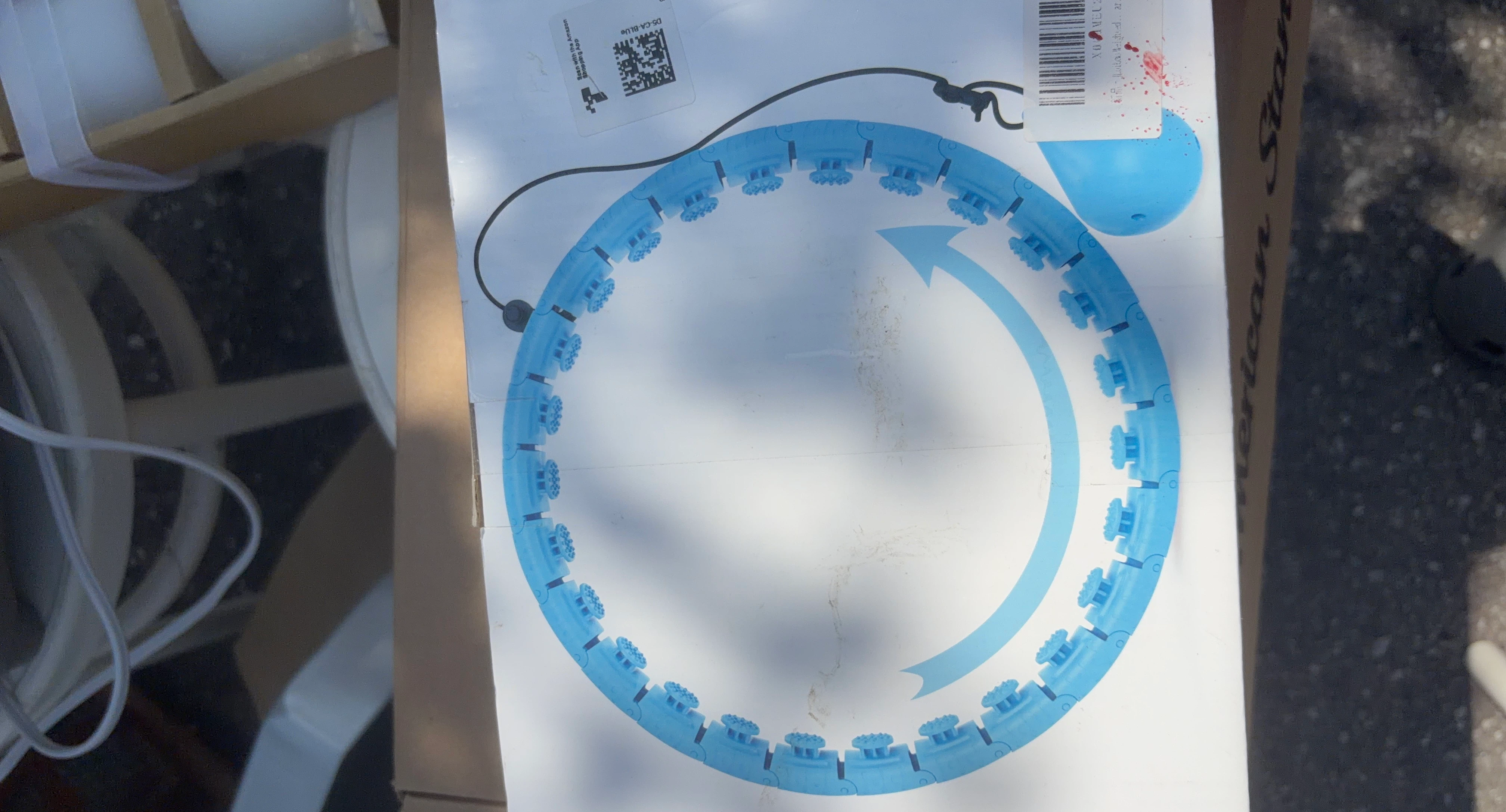 Blue Smart Hula Hoop with Massage Rollers