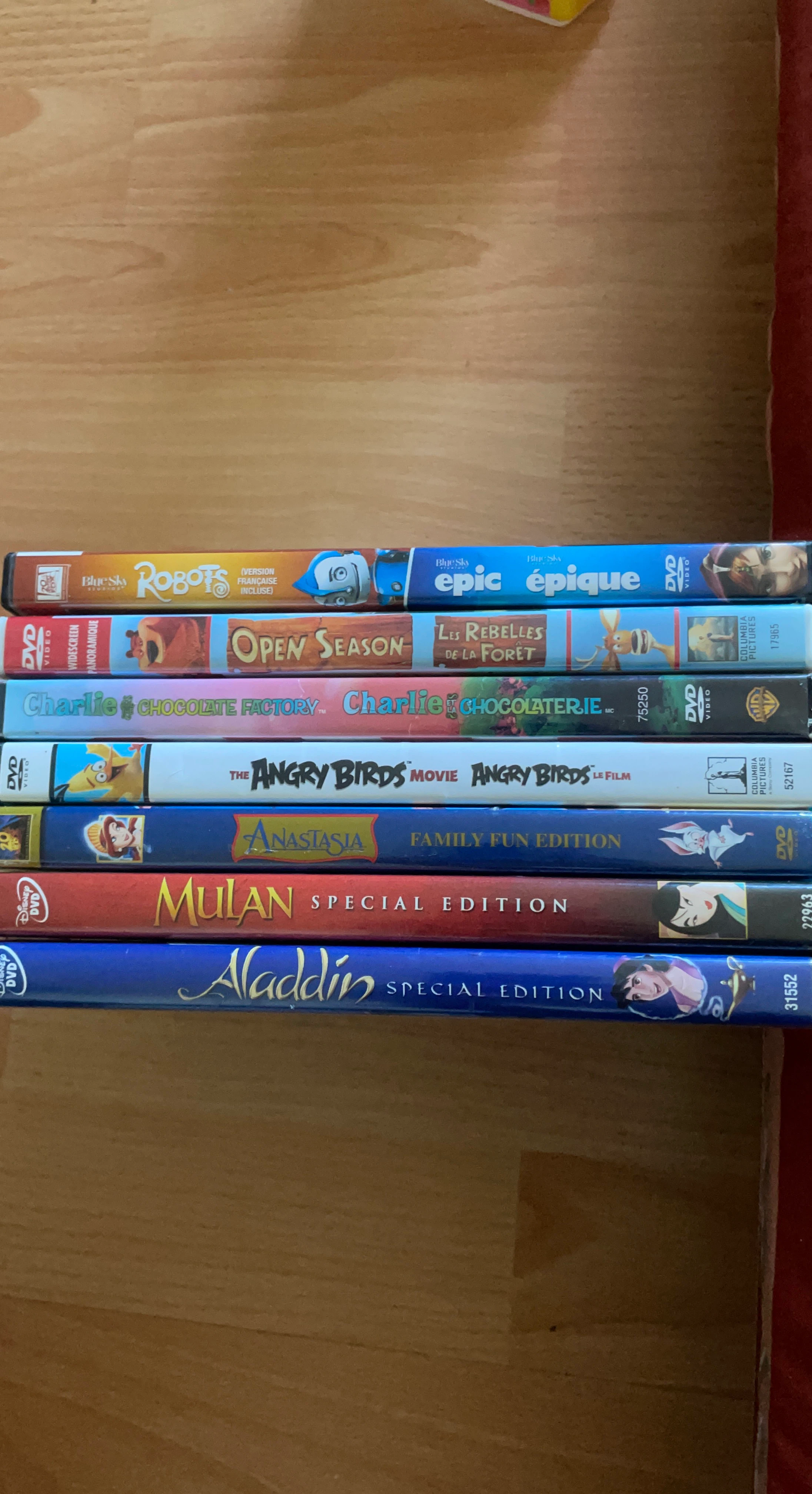 Collection of 7 Animated DVDs