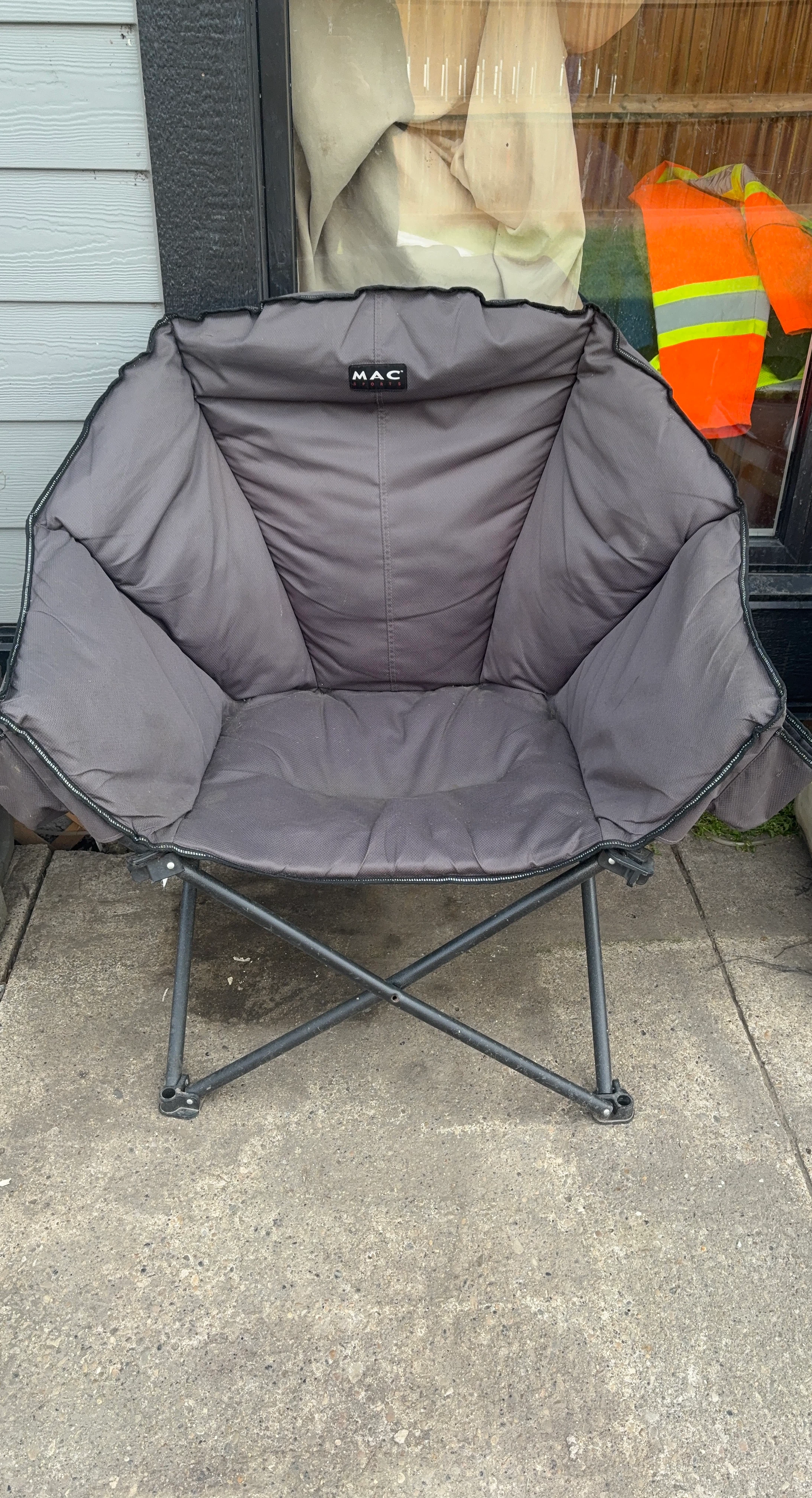 MAC Sports Grey Padded Folding Chair